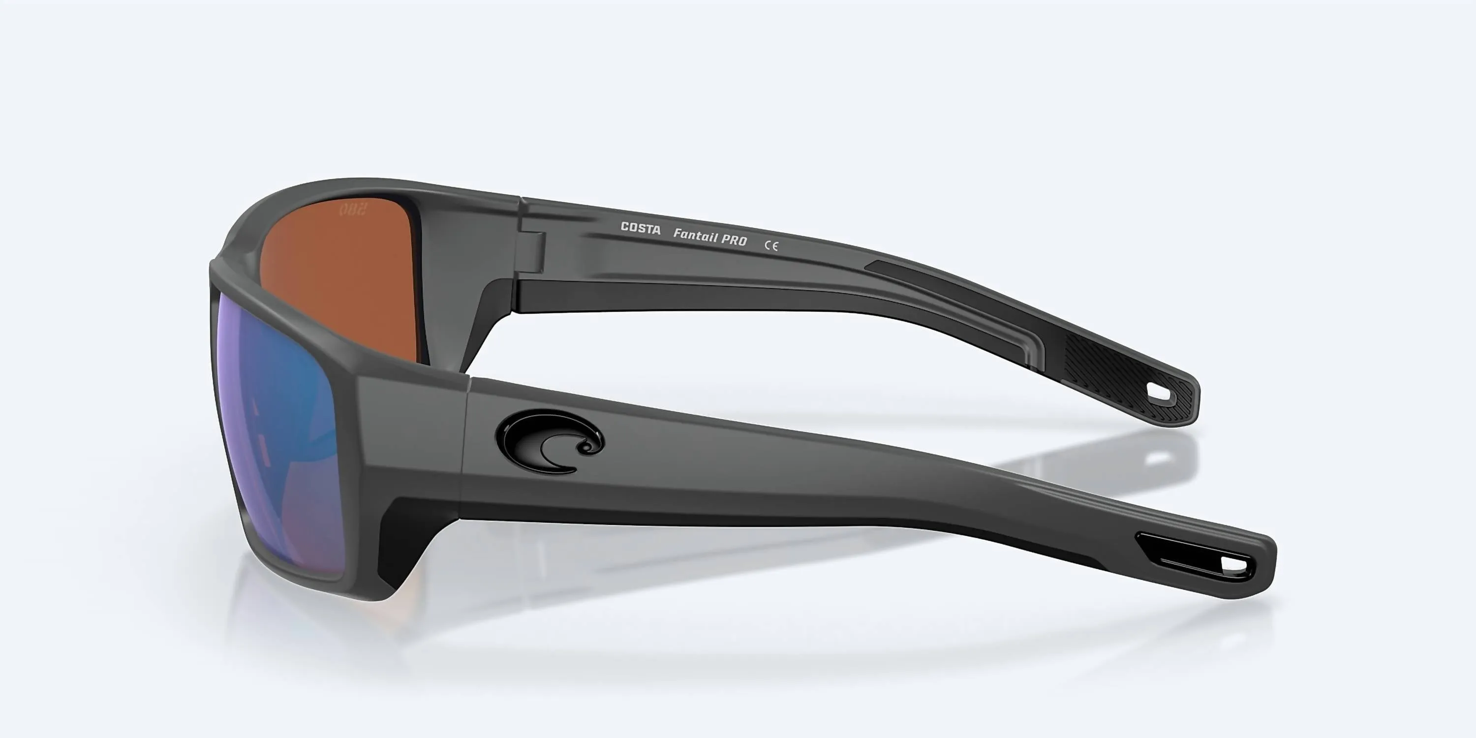 Men's Fantail Pro Sunglasses In Matte Grey/green Mirror Polarized Glass