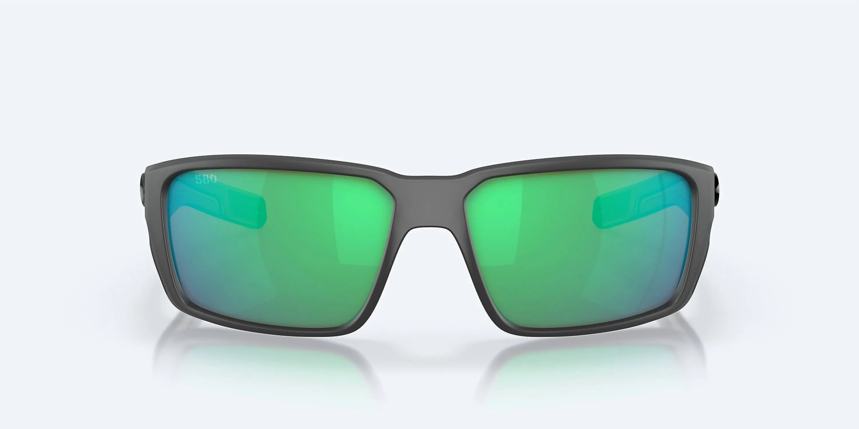 Men's Fantail Pro Sunglasses In Matte Grey/green Mirror Polarized Glass