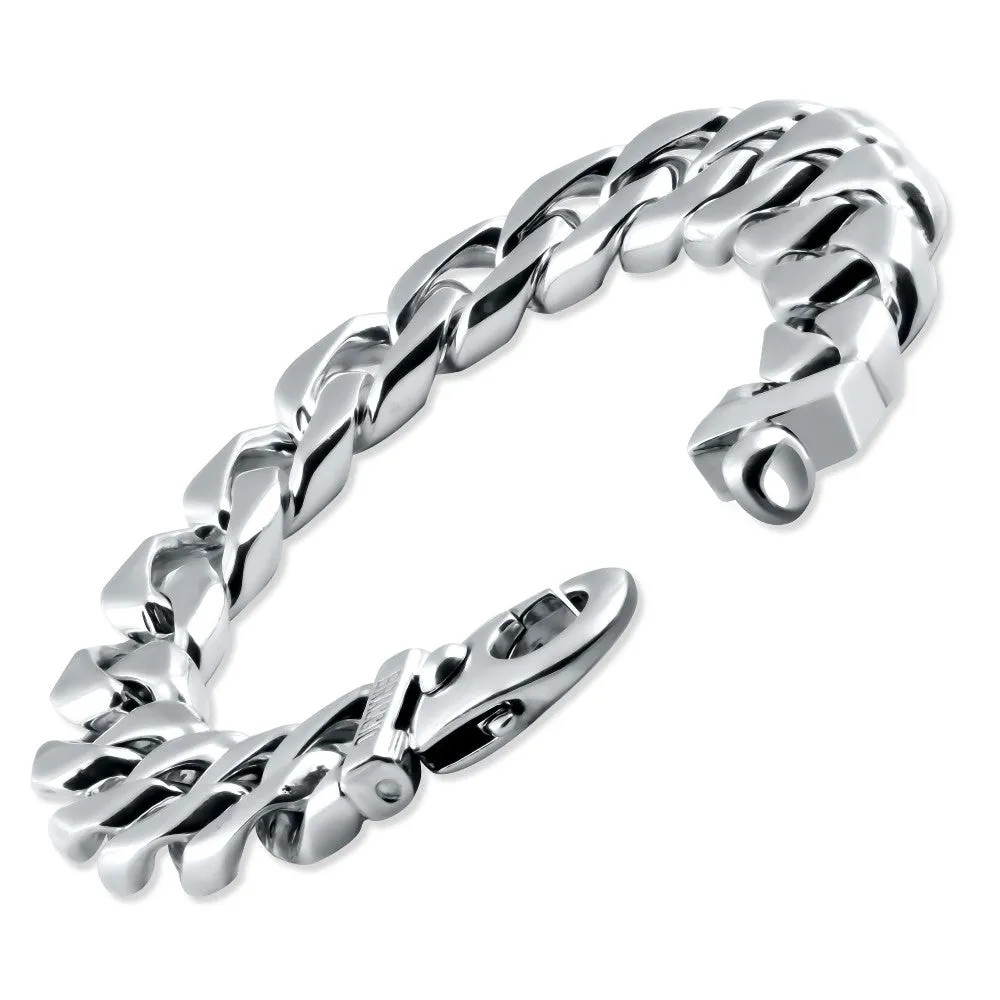 Men's Heavy Cuban Link 14k Gold (142gram) or Platinum (228gram) 15mm Bracelet 8.5"