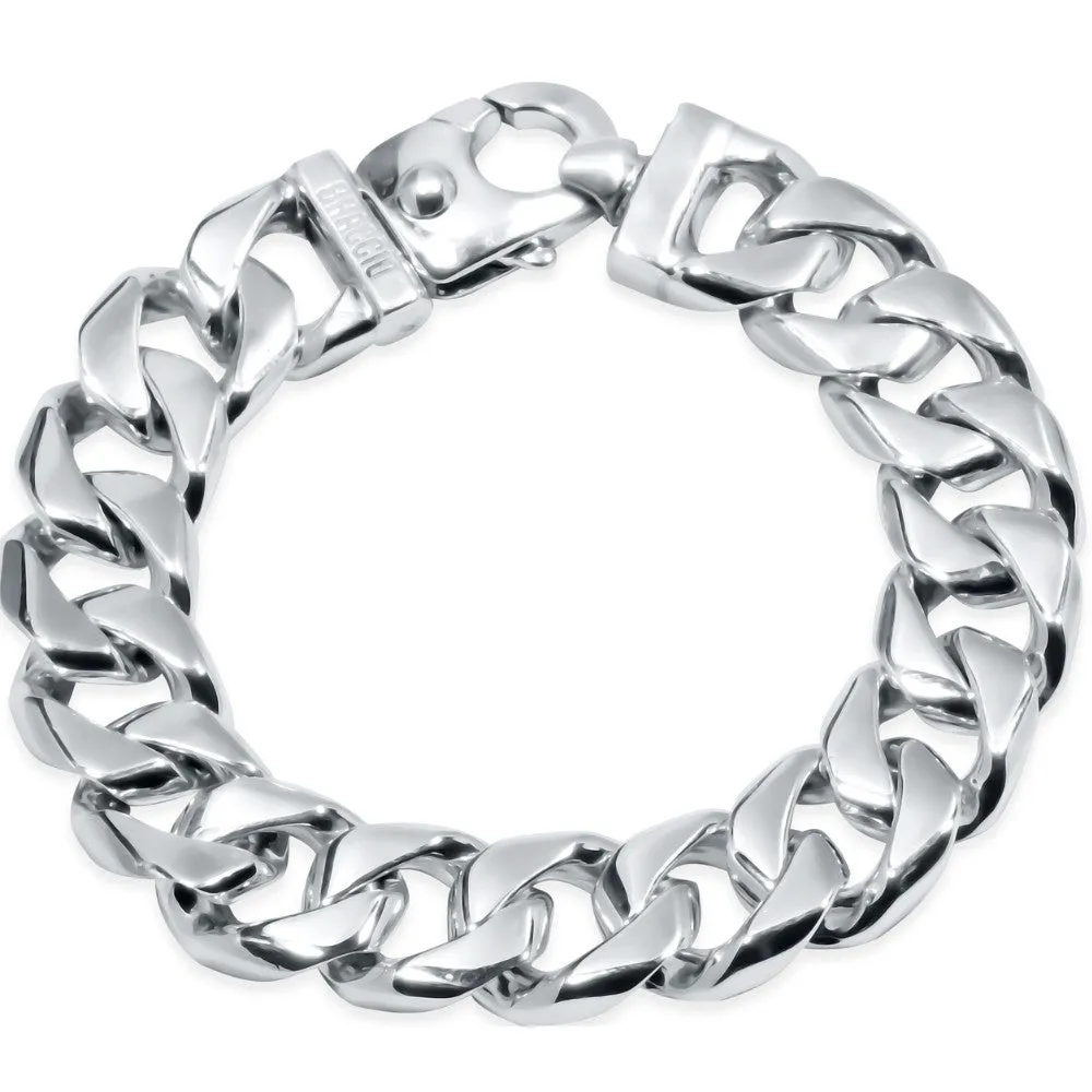 Men's Heavy Cuban Link 14k Gold (142gram) or Platinum (228gram) 15mm Bracelet 8.5"