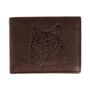 Men's RFID Wolf Embossed Bifold Wallet