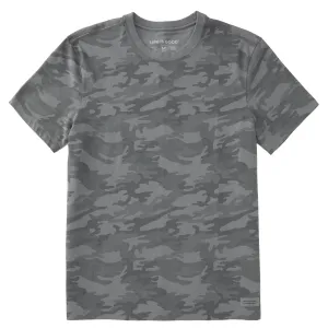 Men's Solid Short Sleeve Allover Printed Crusher Tee LIFE IS GOOD
