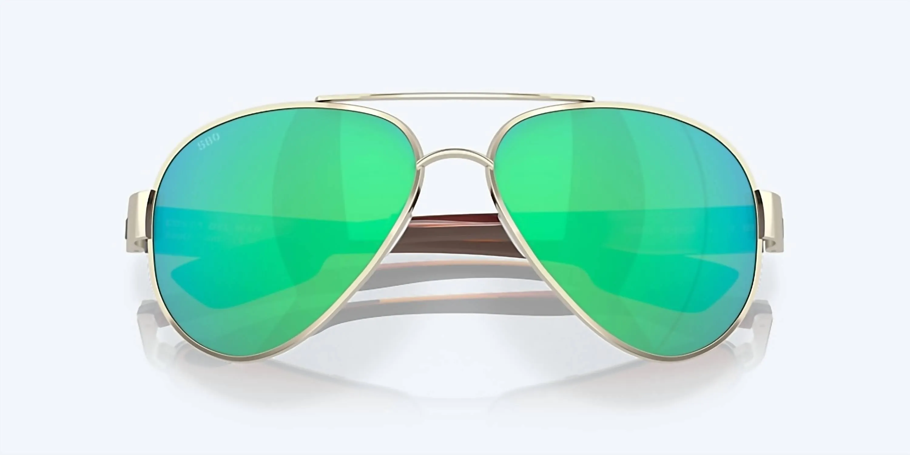 Men's South Point Sunglasses In Rose Gold/green Mirror Polarized Glass