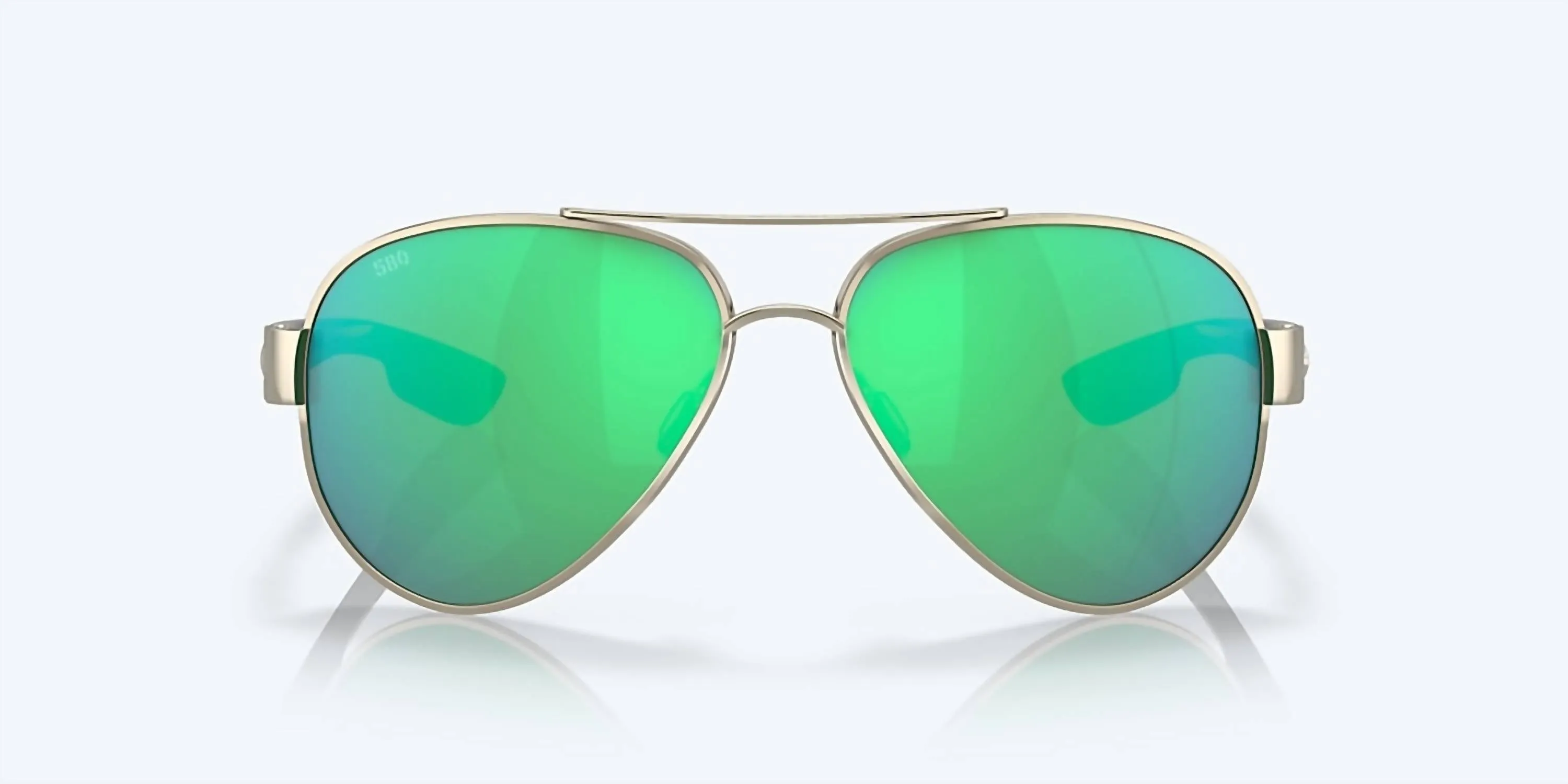Men's South Point Sunglasses In Rose Gold/green Mirror Polarized Glass