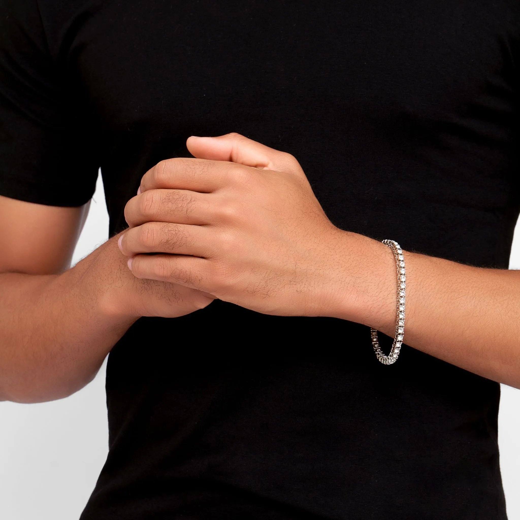 Men's Tennis Bracelet silver
