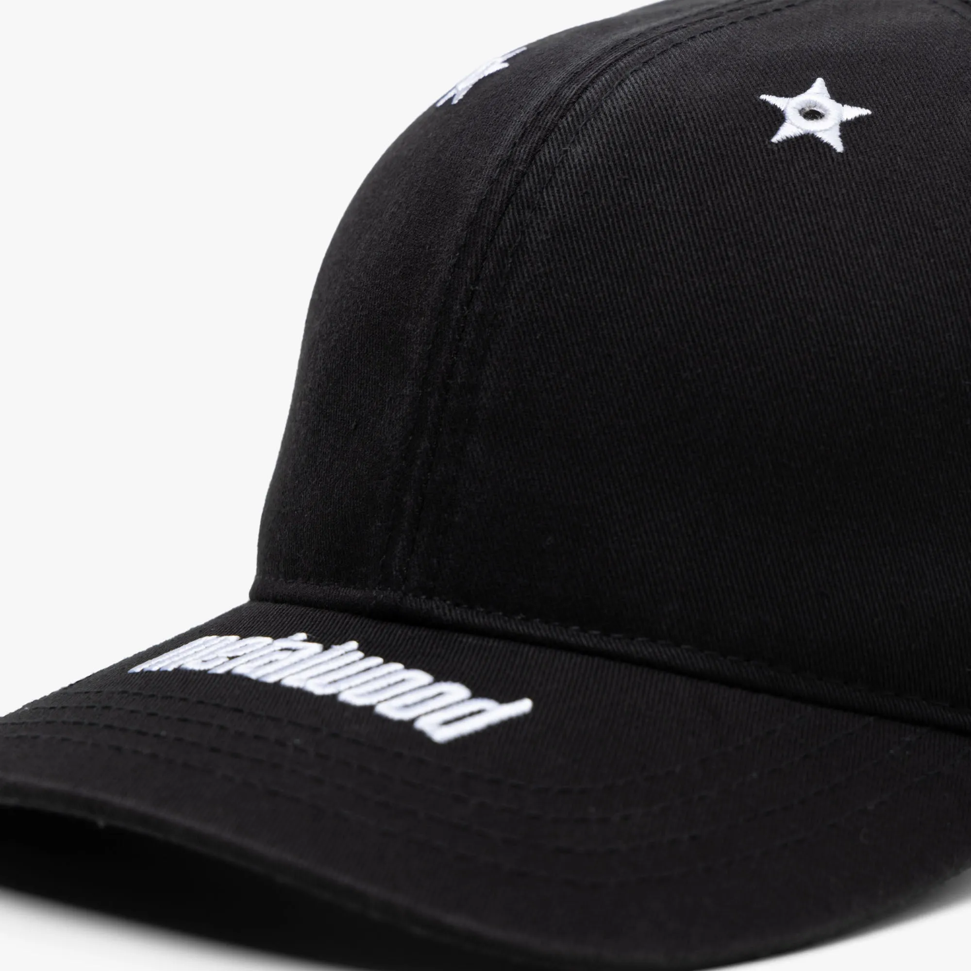 Metalwood Starshot 6-Panel Strapback Hat / Black