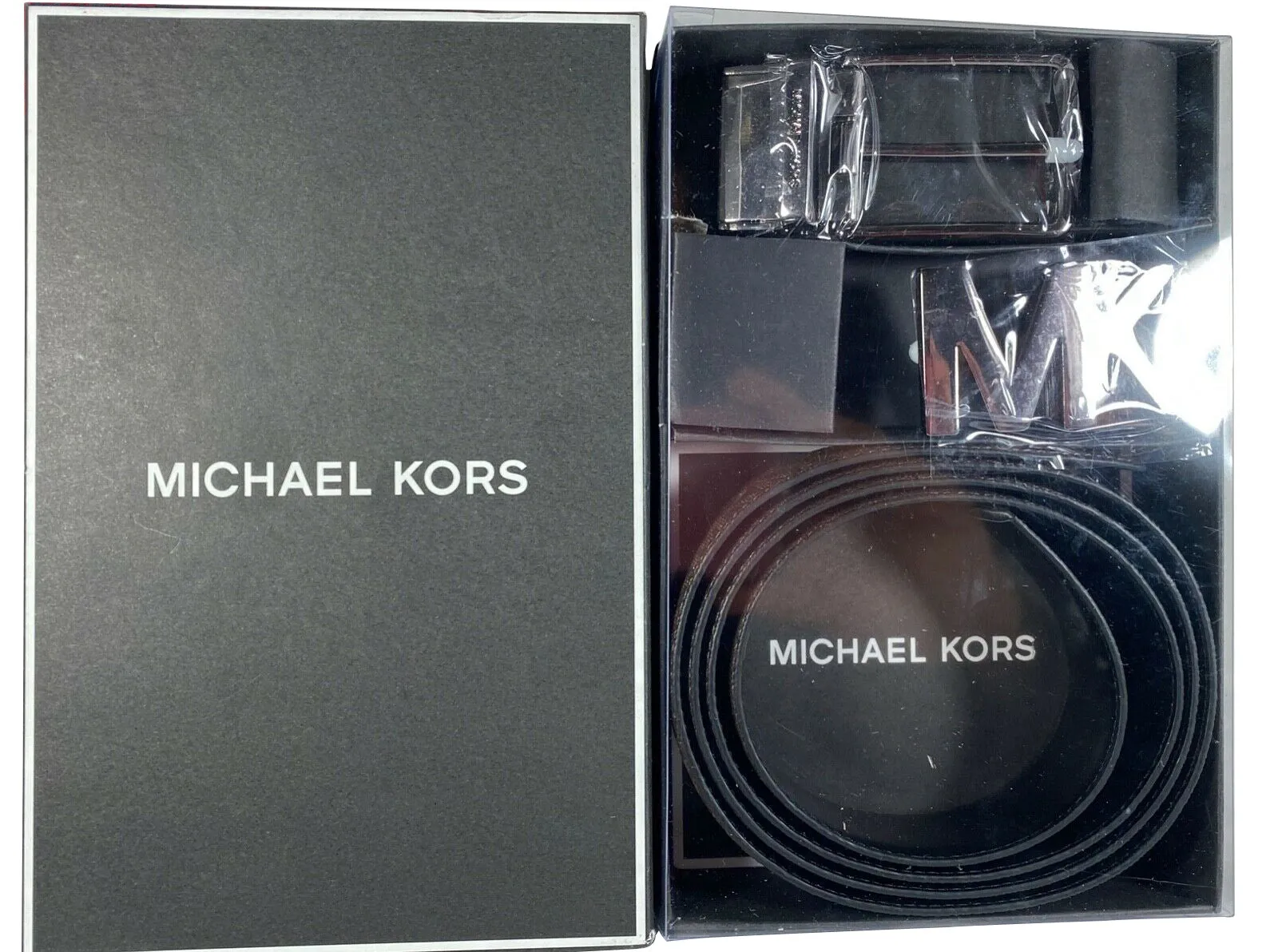 Michael Kors Men's Reversible Signature 4 in 1 Belt Box Set 36T8LBLY7B