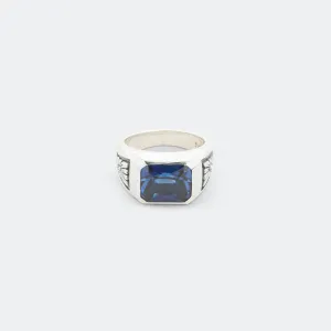 Midnight Ring Slim - 925 Silver/Sapphire