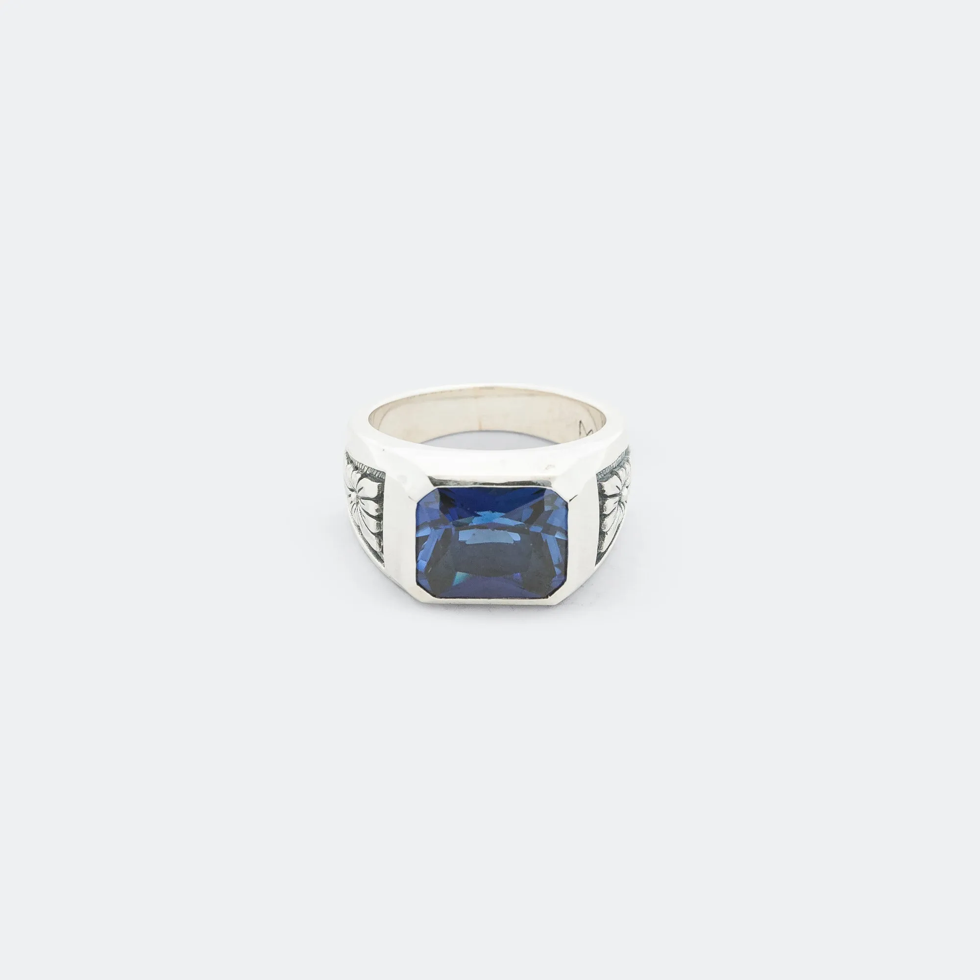 Midnight Ring Slim - 925 Silver/Sapphire
