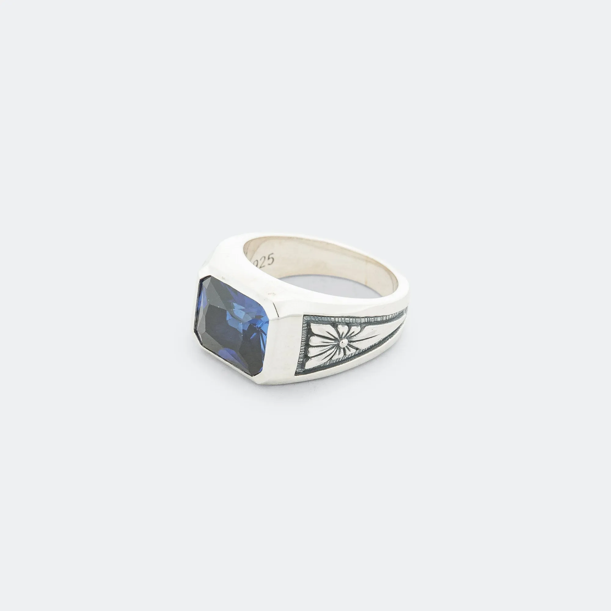 Midnight Ring Slim - 925 Silver/Sapphire