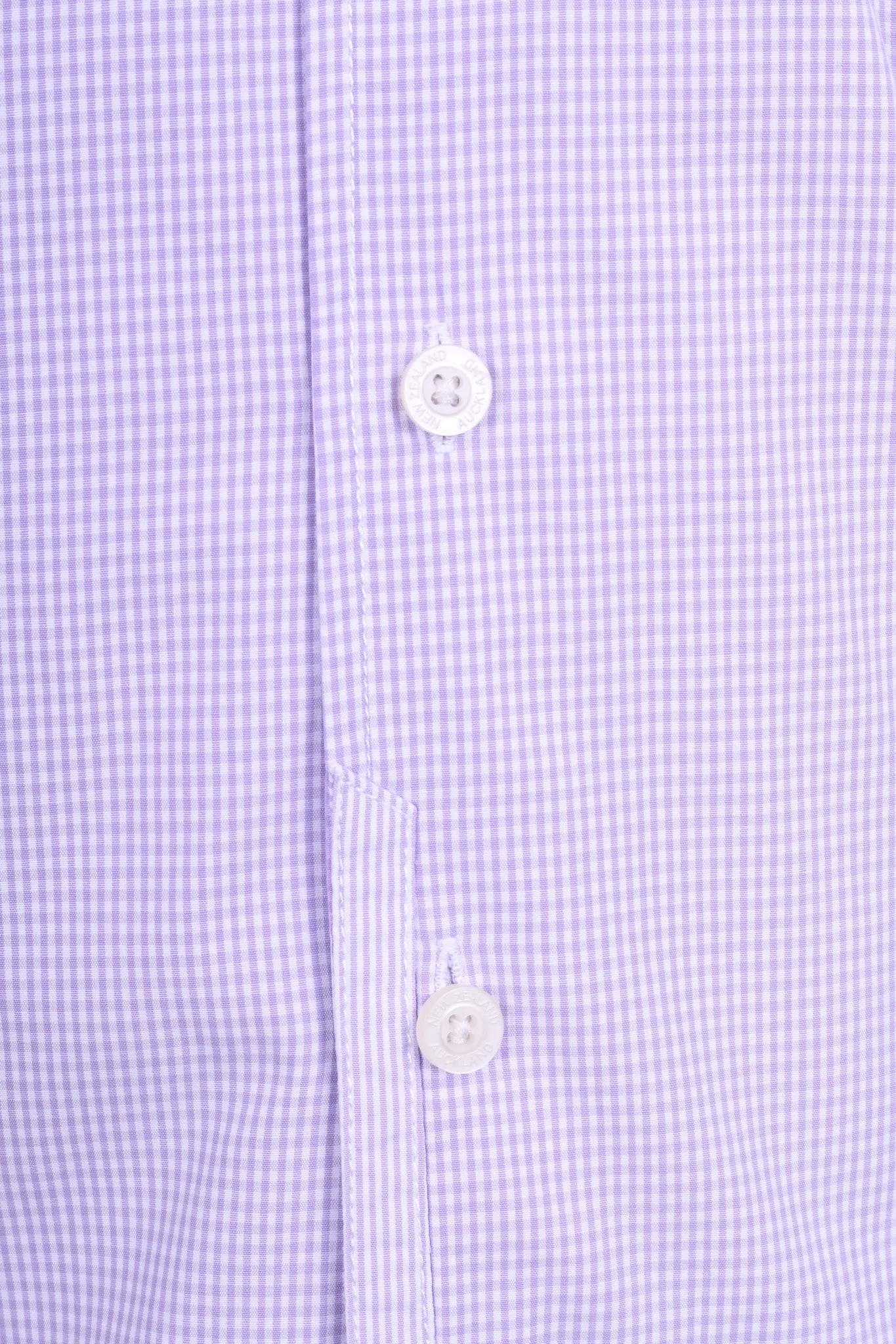 New Zealand Auckland Mens L Casual Shirt Check Purple Cotton