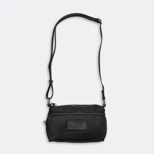 Nylon Pockets Crossbody Bag - Black