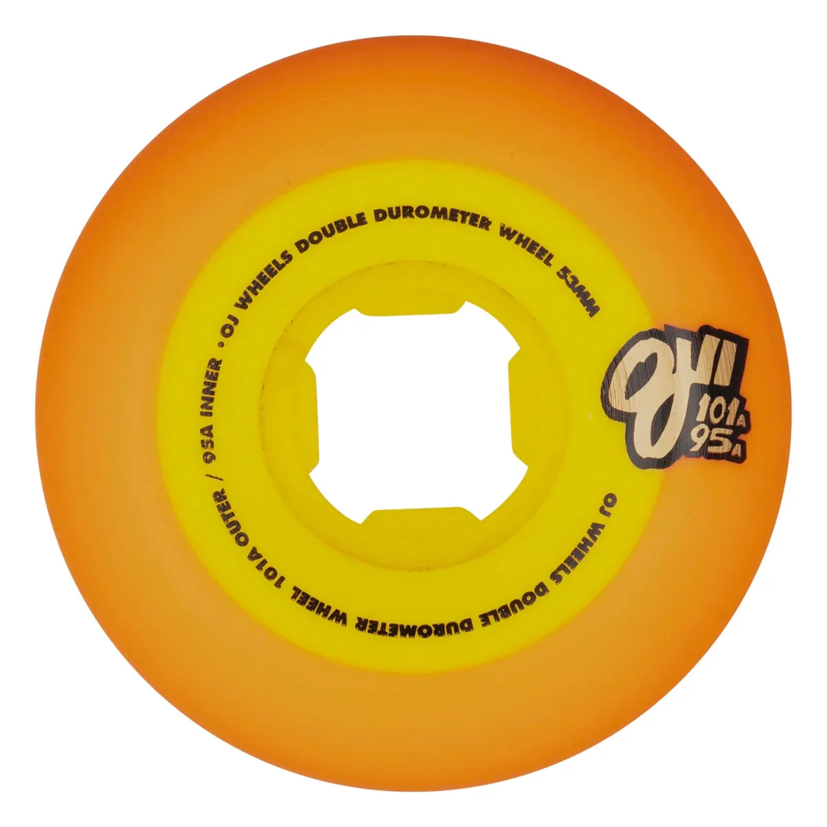 OJ - Double Duro Orange/Yellow 53MM 101A/95A Skateboard Wheels