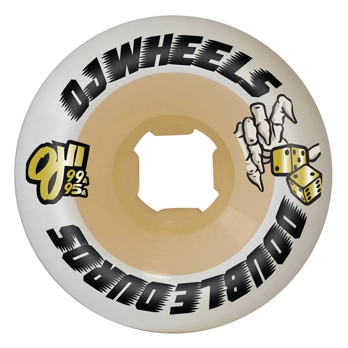 OJ - Double Duro White Gum Mini Combo 58MM 99A/95A Skateboard Wheels