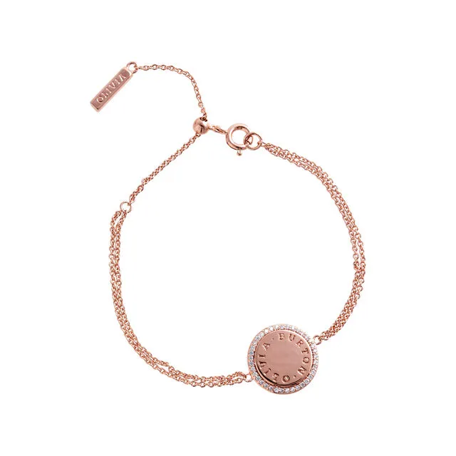 Olivia Burton Bejewelled Classics Disc Rose Bracelet OBJCOB69