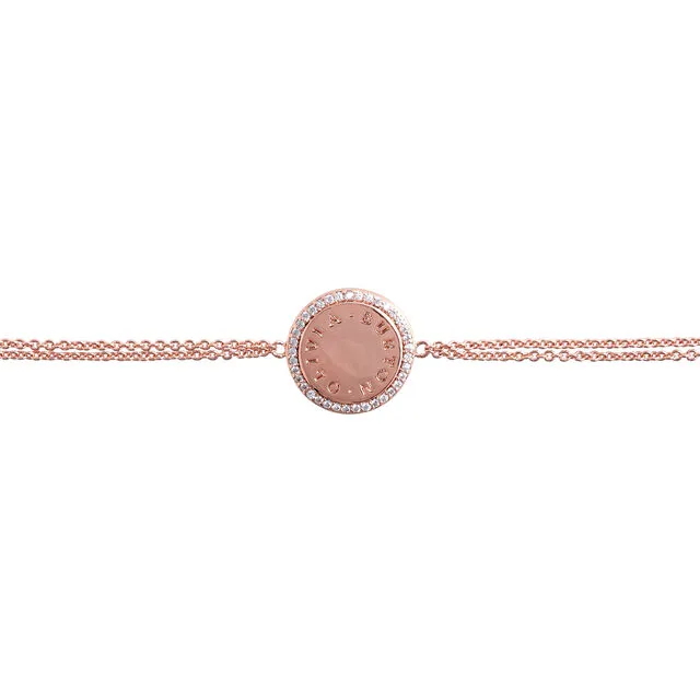 Olivia Burton Bejewelled Classics Disc Rose Bracelet OBJCOB69