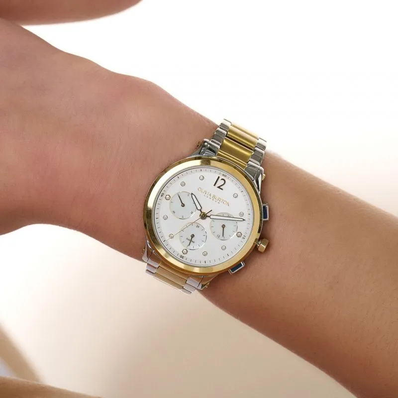 Olivia Burton Sport Luxe Ladies Two Tone Watch 24000053