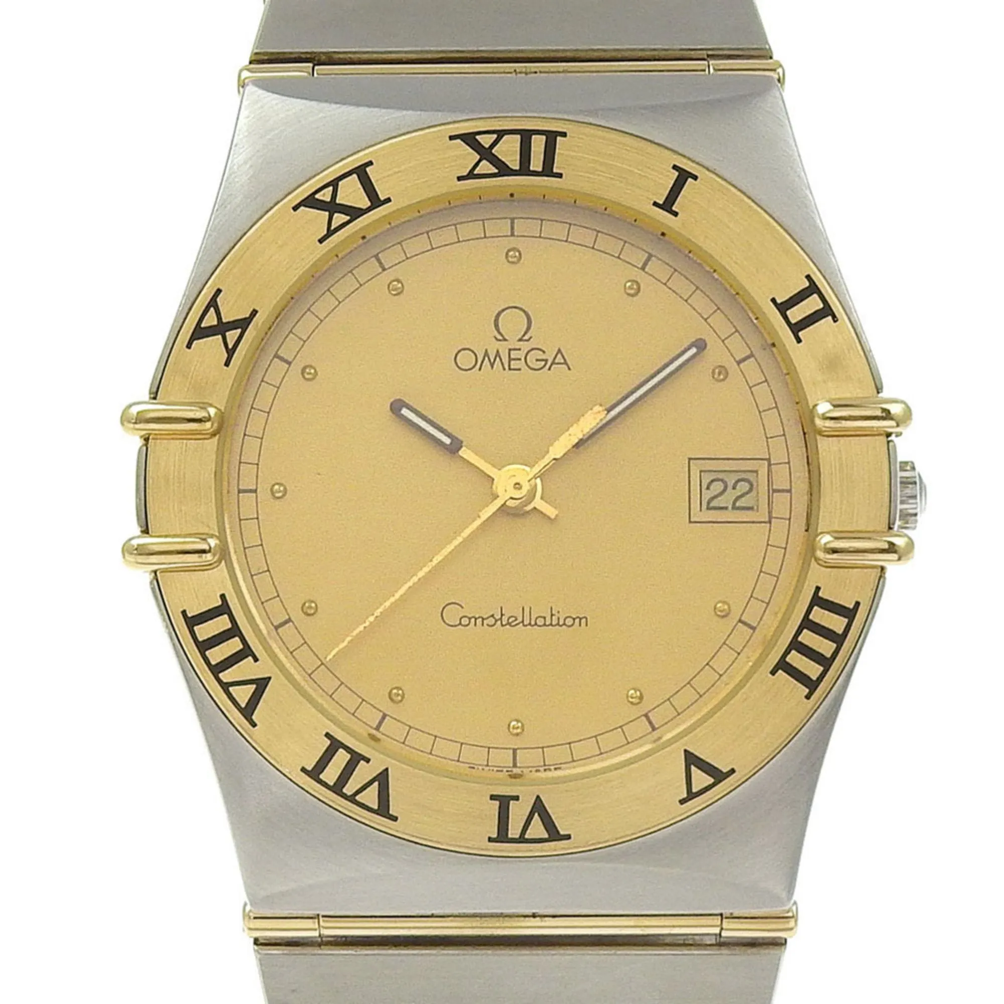 Omega Stainless Steel yellow gold Wristwatch (Pre-Owned)