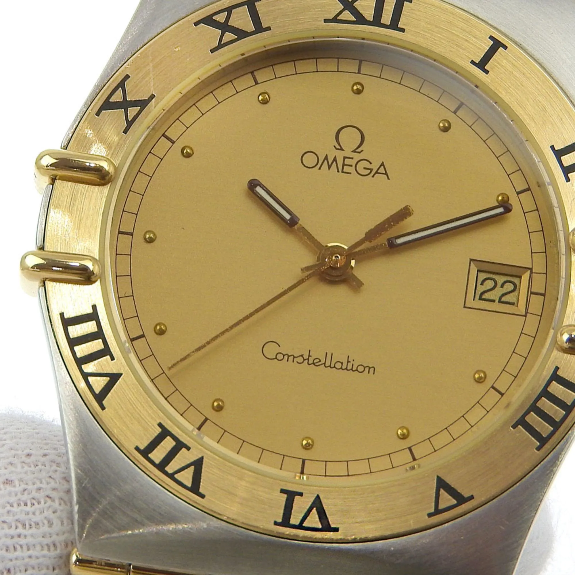 Omega Stainless Steel yellow gold Wristwatch (Pre-Owned)