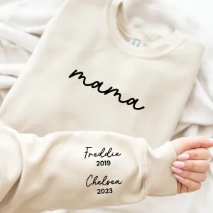 On My Sleeve Personalised Mama Sweatshirt