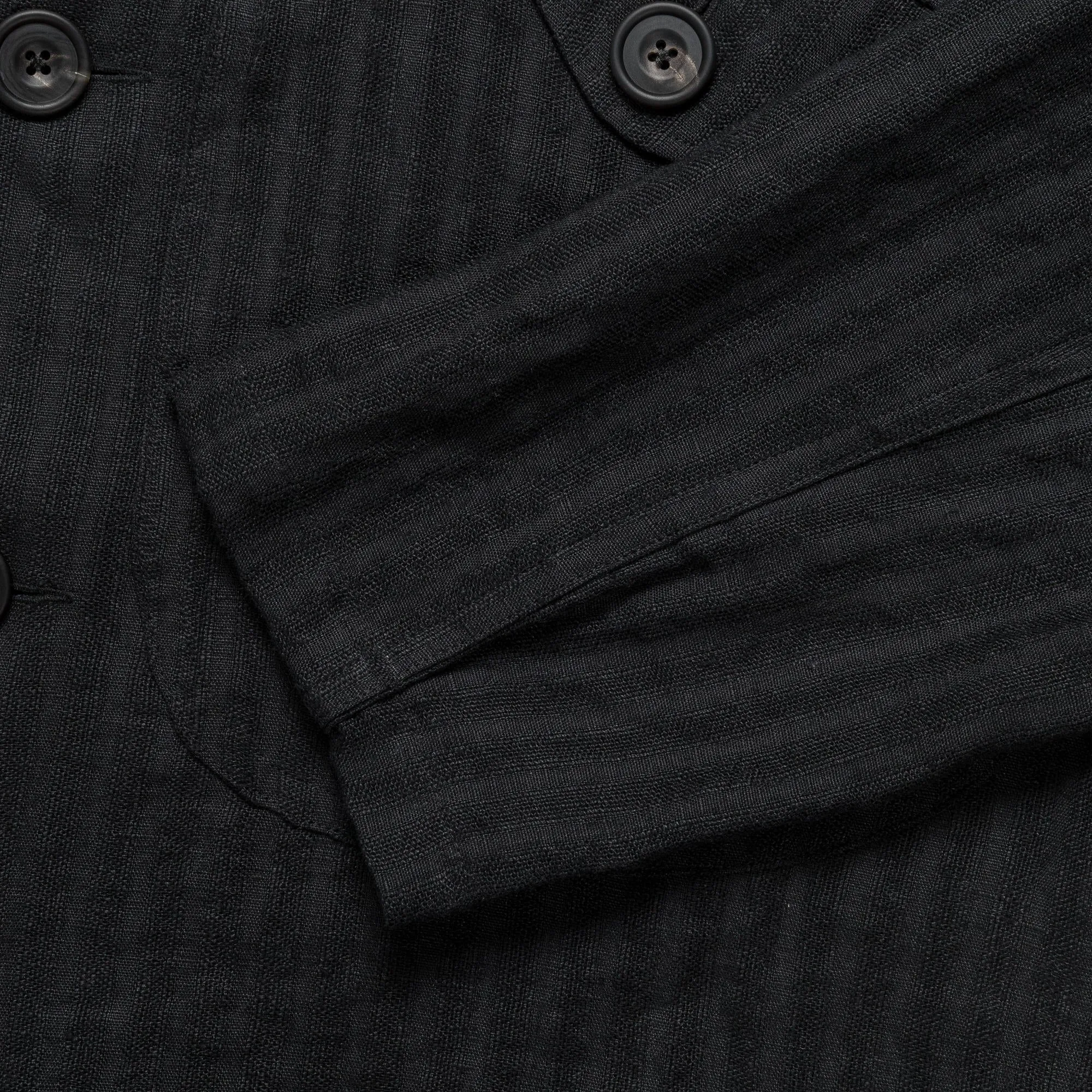 Orchard Jacket Linen Seersucker - Black
