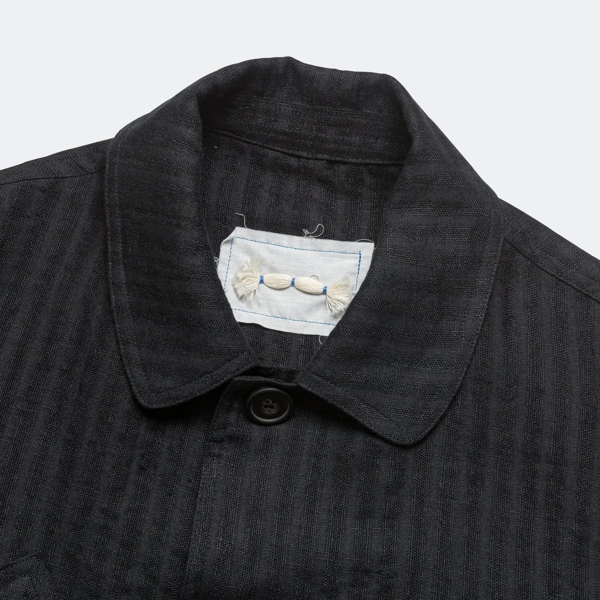 Orchard Jacket Linen Seersucker - Black