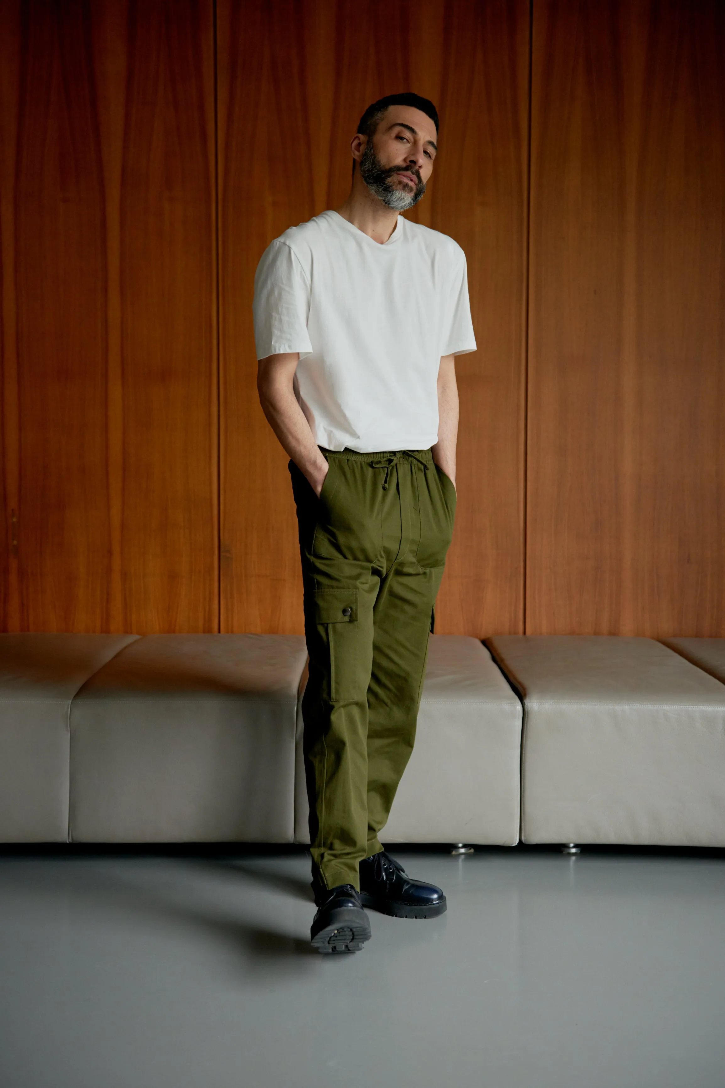 Organic Cotton Cargo Pants CAMERON - Olive Givn Berlin