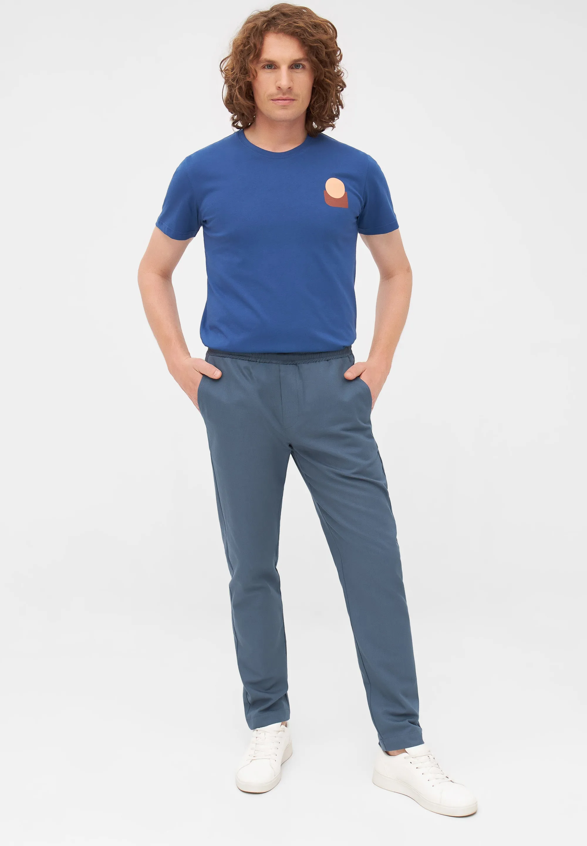 Organic Cotton Chino Pants ERIC - Stone Blue Givn Berlin