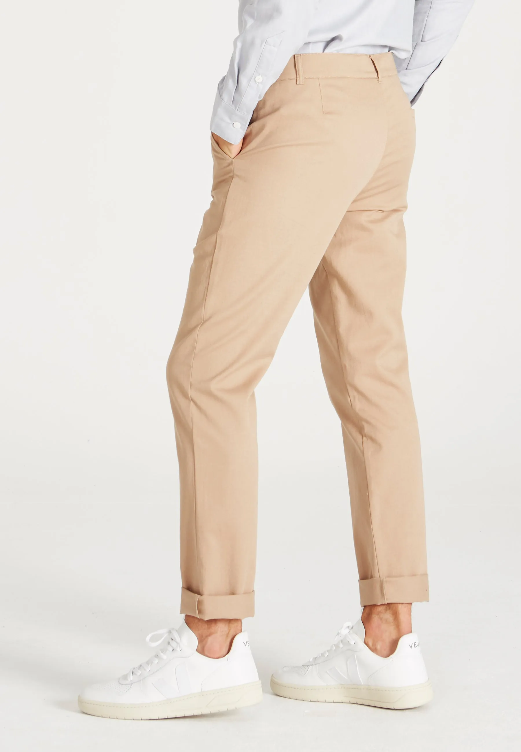 Organic Cotton Chino Pants LOGAN - Light Brown Givn Berlin