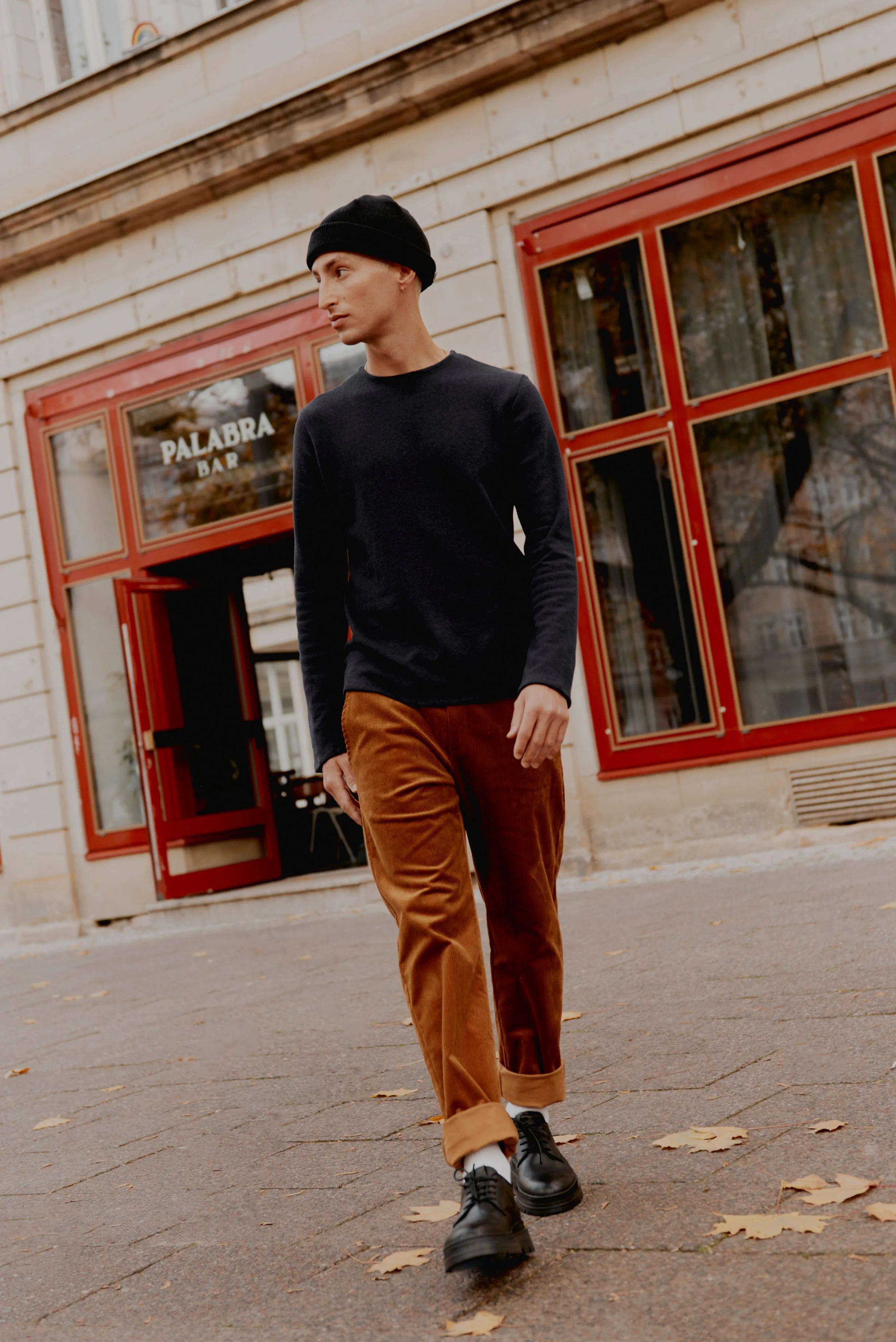 Organic Cotton Corduroy Pants ERIC - Caramel Brown (Corduroy) Givn Berlin
