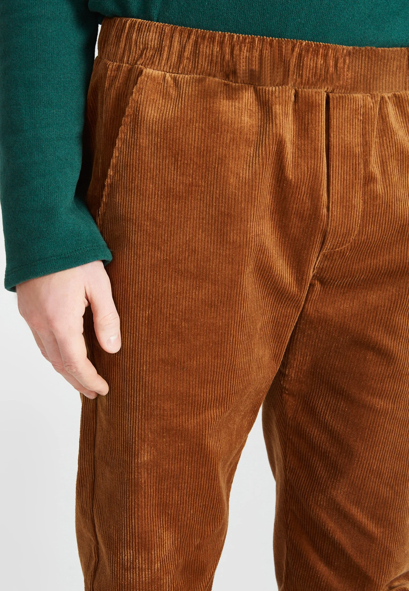 Organic Cotton Corduroy Pants ERIC - Caramel Brown (Corduroy) Givn Berlin
