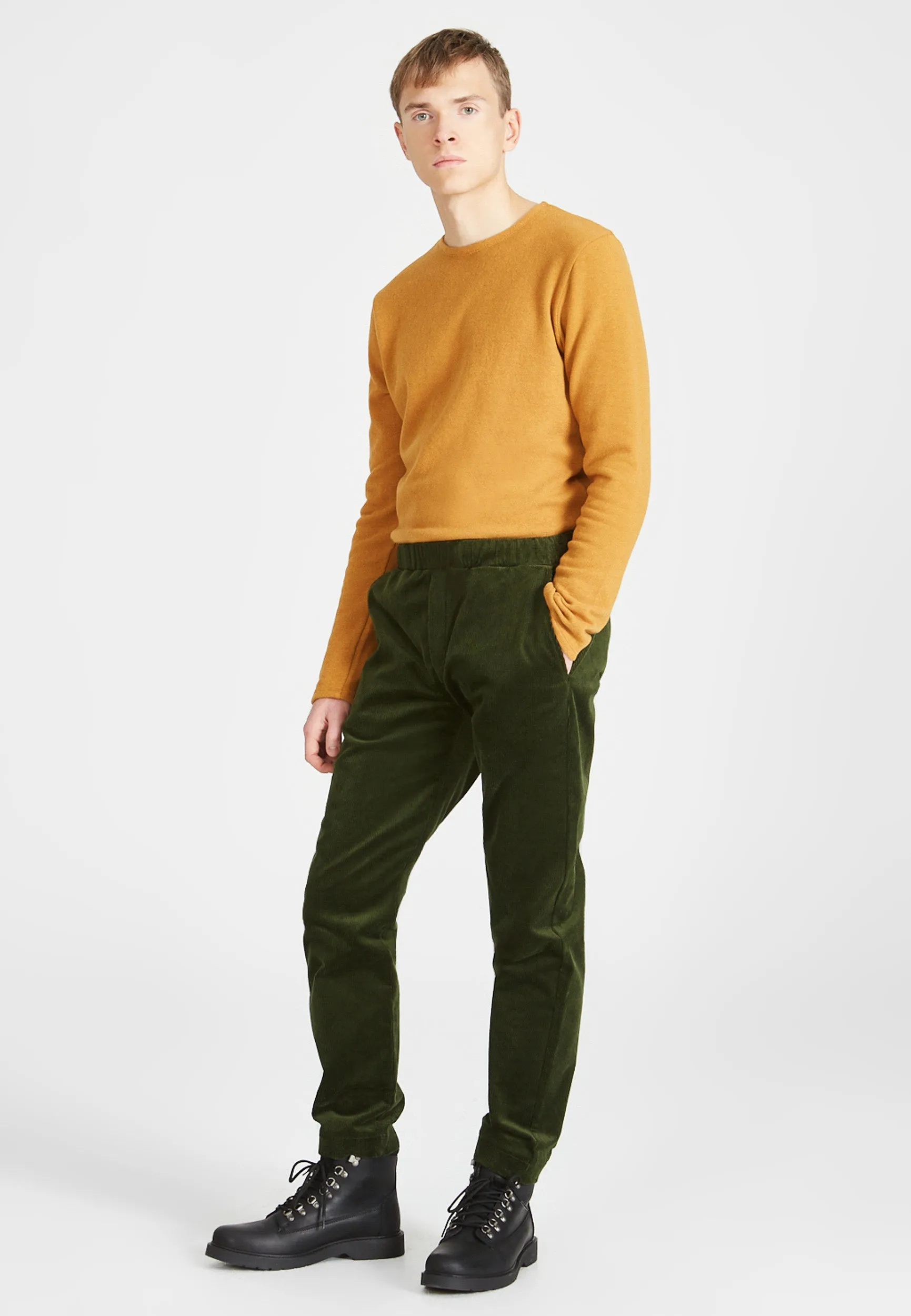 Organic Cotton Corduroy Pants ERIC - Hunter Green (Corduroy) Givn Berlin