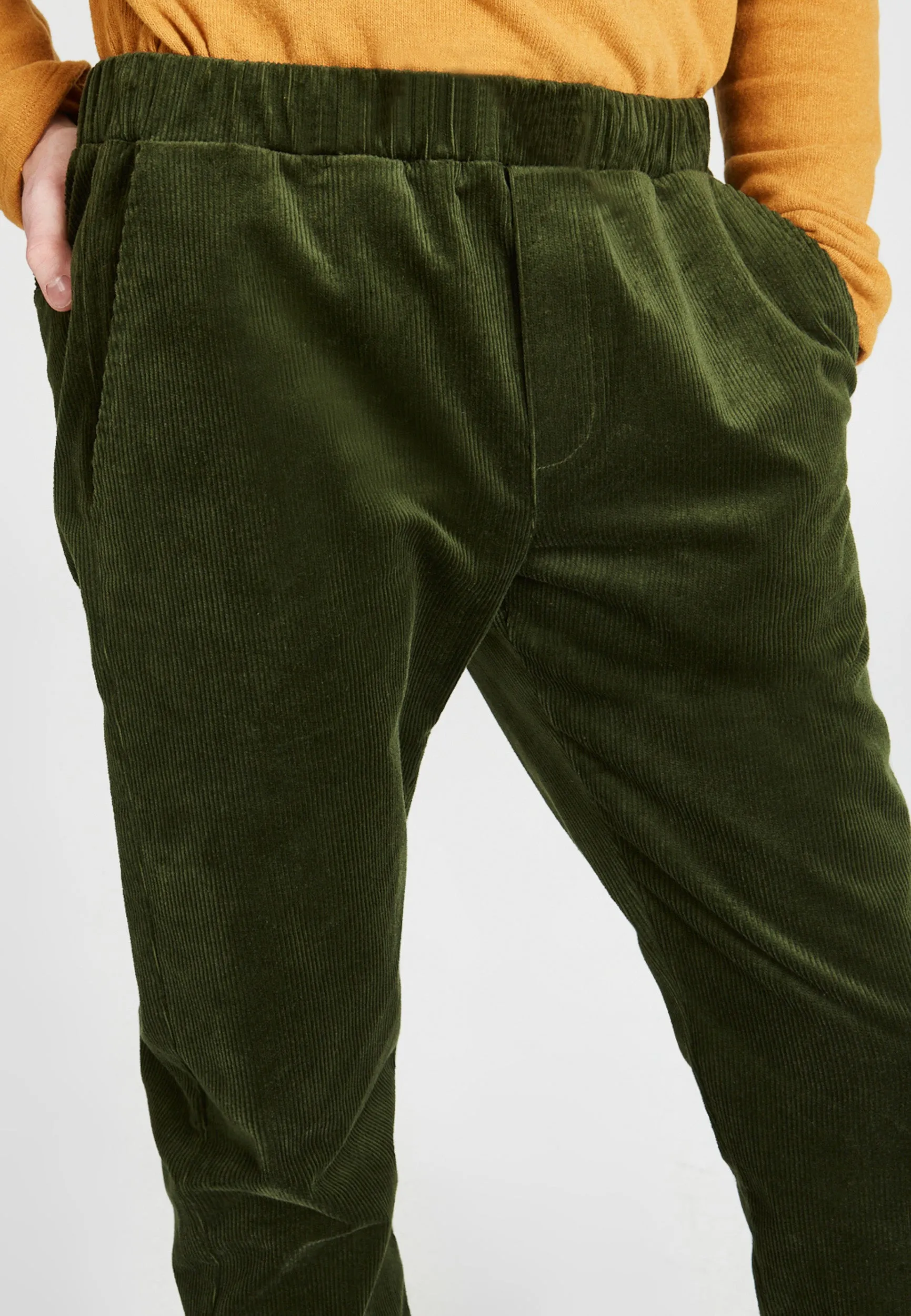 Organic Cotton Corduroy Pants ERIC - Hunter Green (Corduroy) Givn Berlin