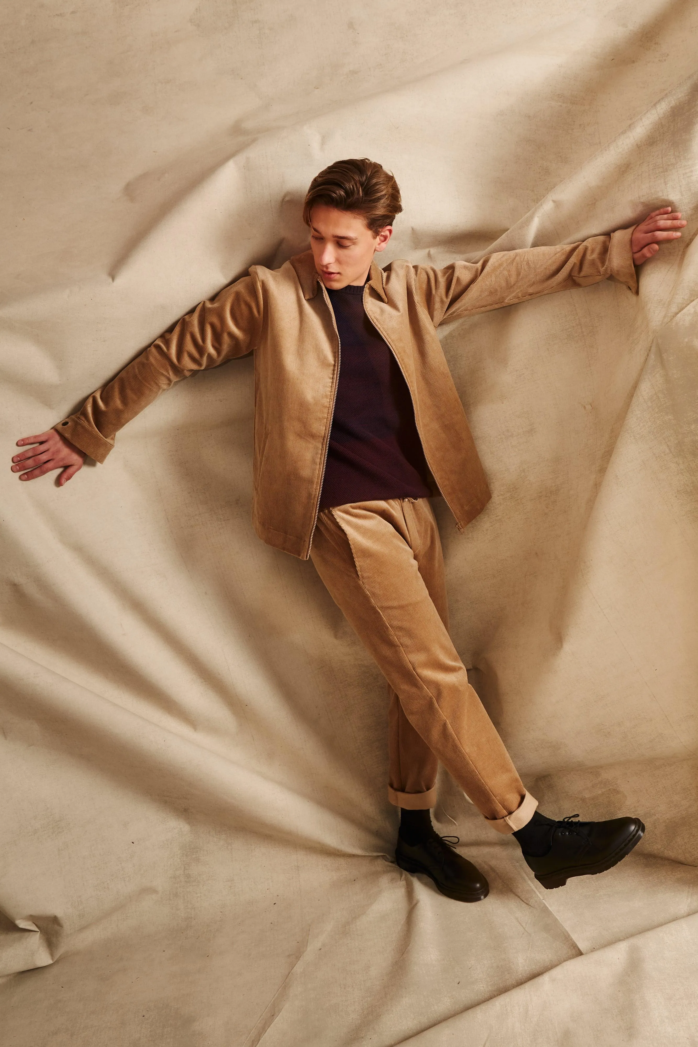 Organic Cotton Corduroy Pants ERIC - Light Camel (Corduroy) Givn Berlin