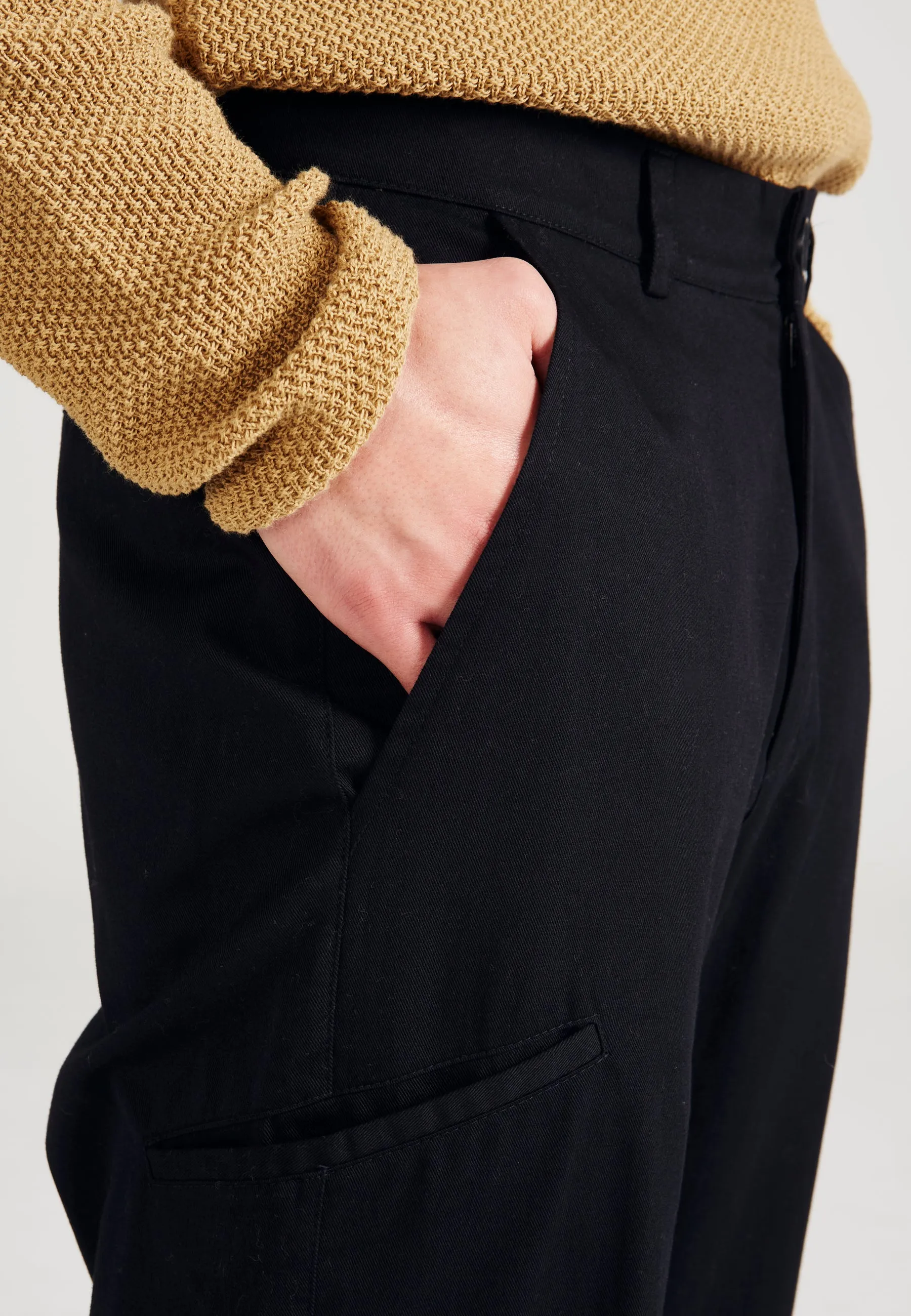 Organic cotton pants JONTE - Black Givn Berlin