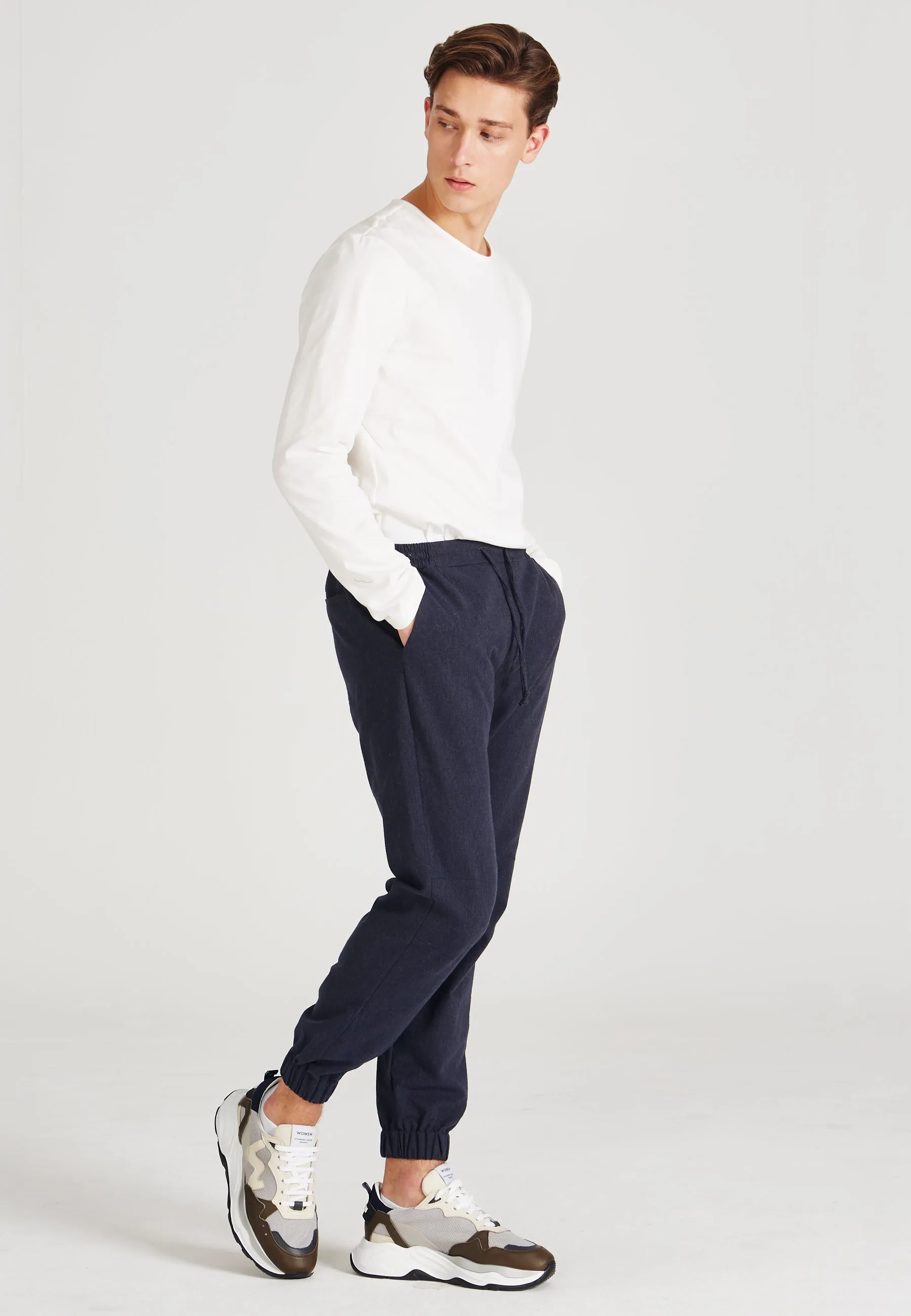 Organic Cotton Pants MAEL - Midnight Blue Givn Berlin
