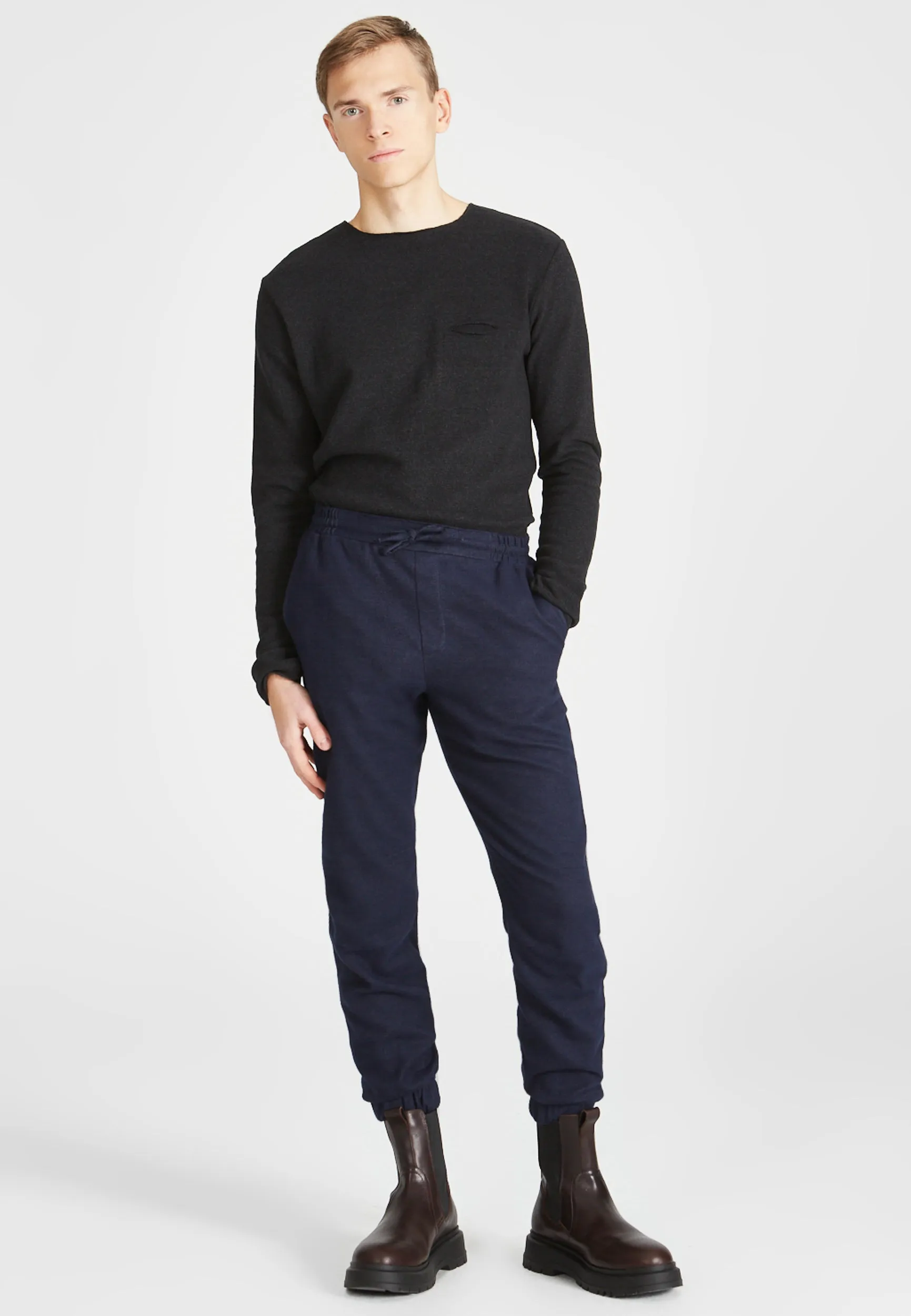 Organic Cotton Pants MAEL - Navy Blue Givn Berlin