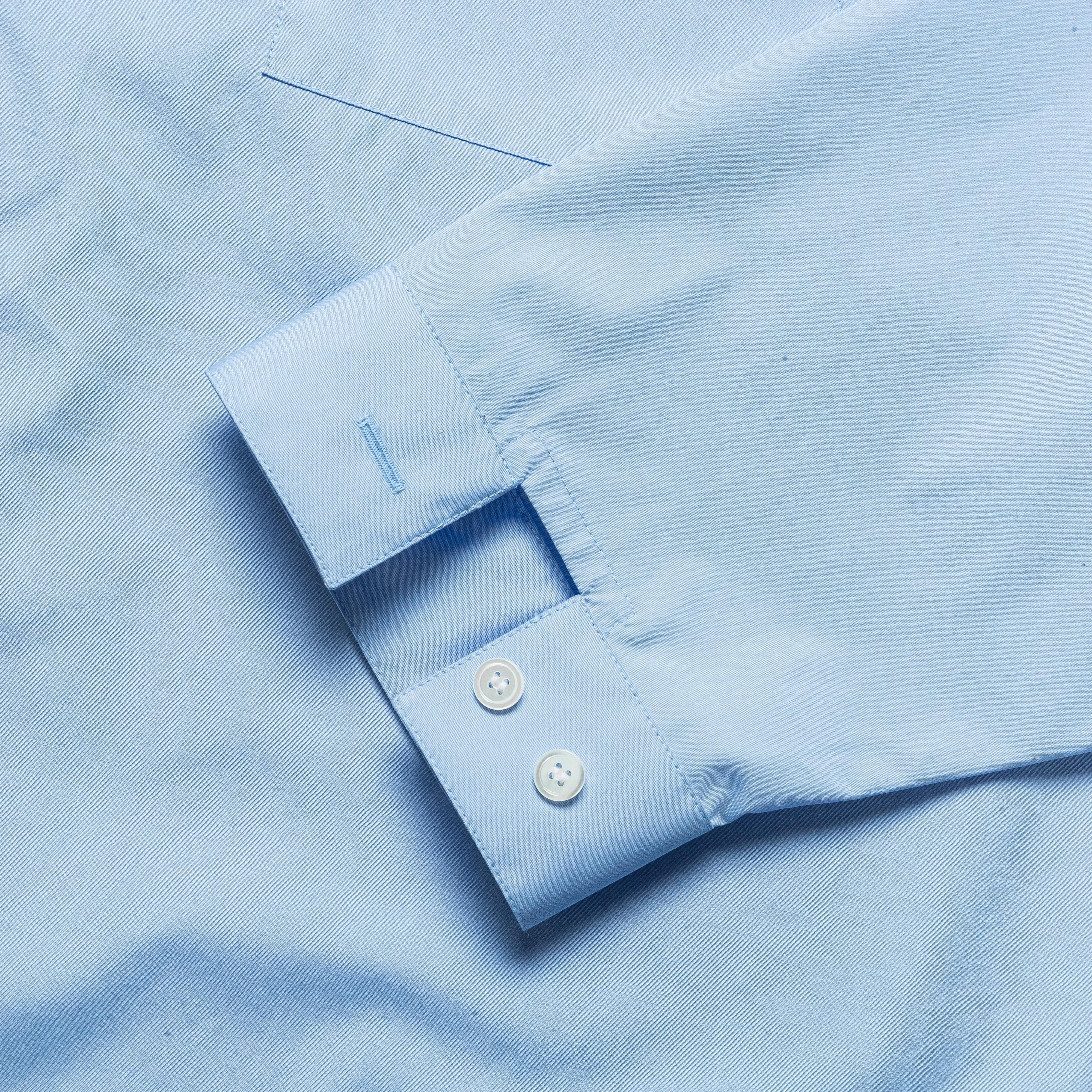 Organic Poplin Long Sleeve Shirt - Irish Blue