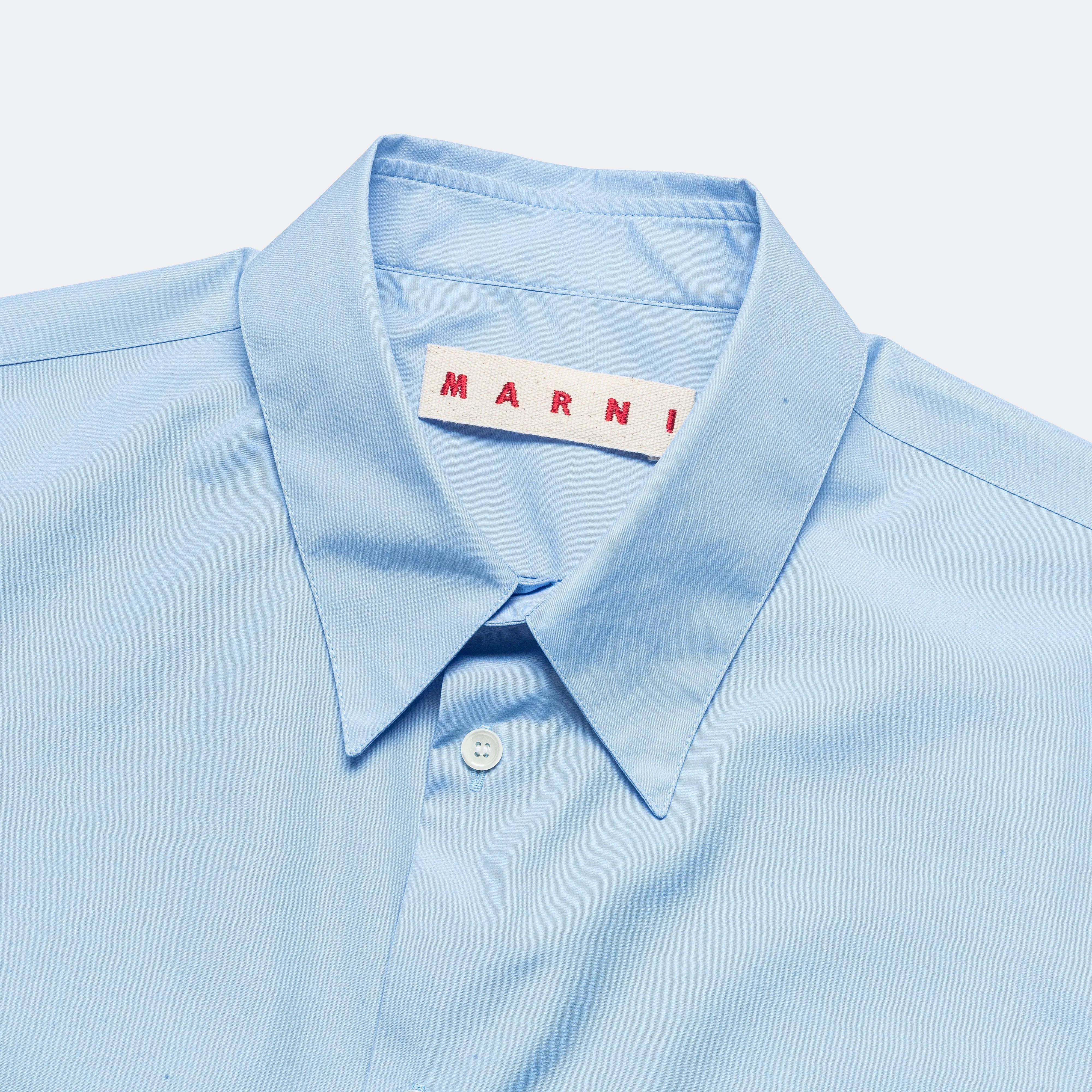 Organic Poplin Long Sleeve Shirt - Irish Blue