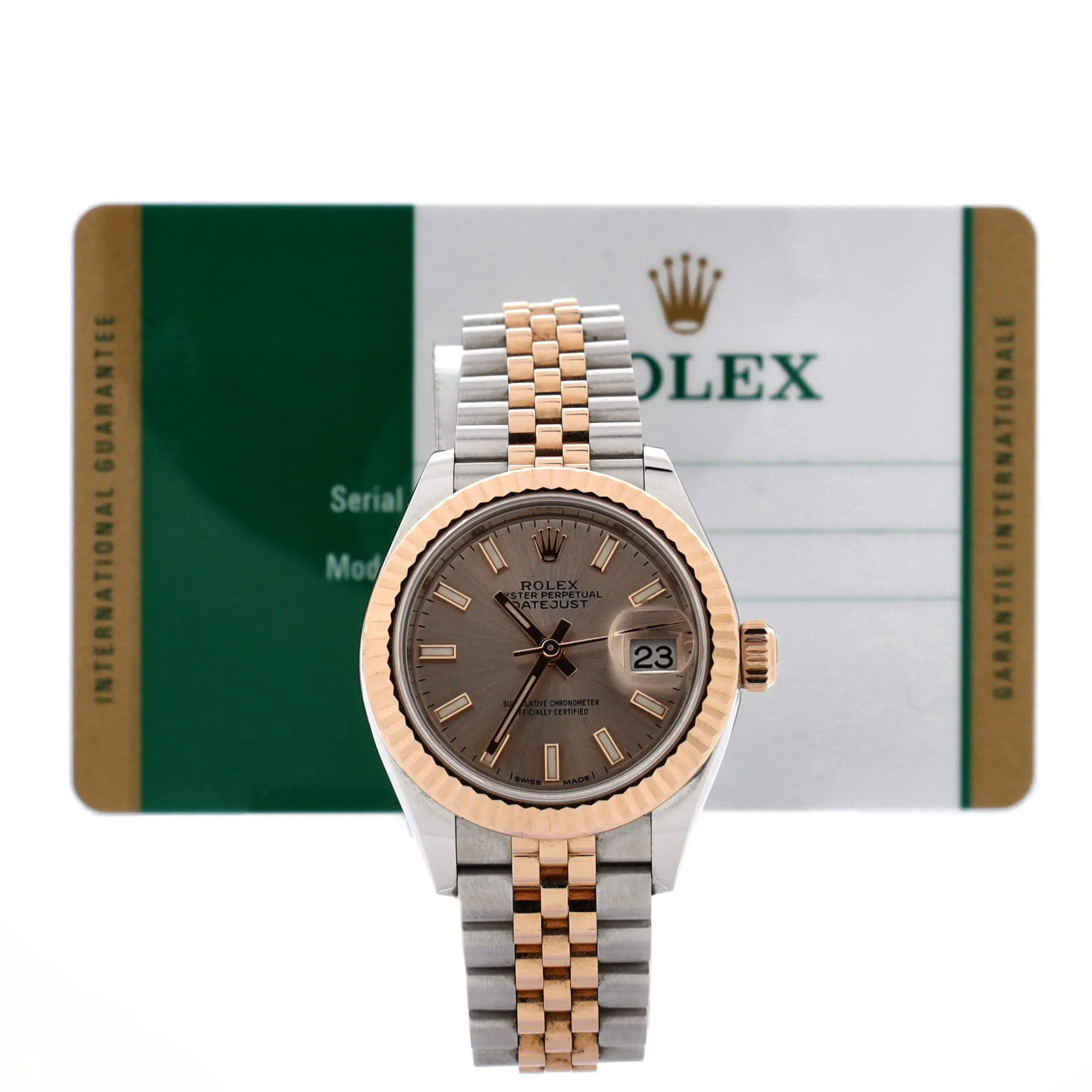 Oyster Perpetual Datejust Automatic Watch Stainless Steel and Rose Gold 28