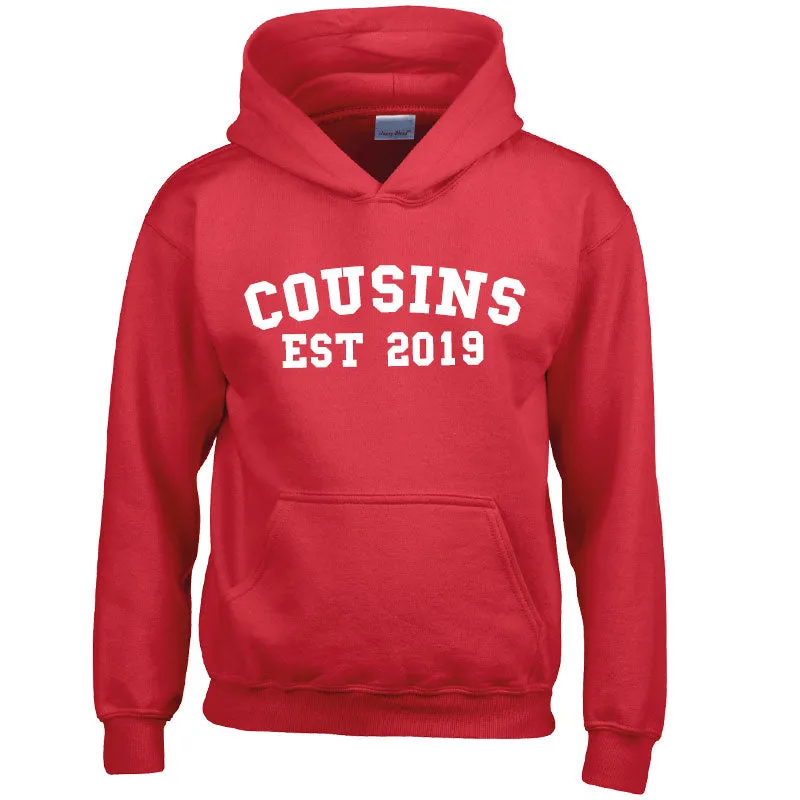 Personalised Cousin Est Varsity Hoodies (MRK X)