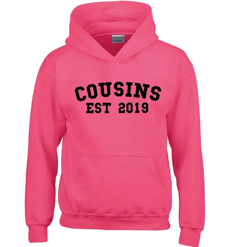 Personalised Cousin Est Varsity Hoodies (MRK X)