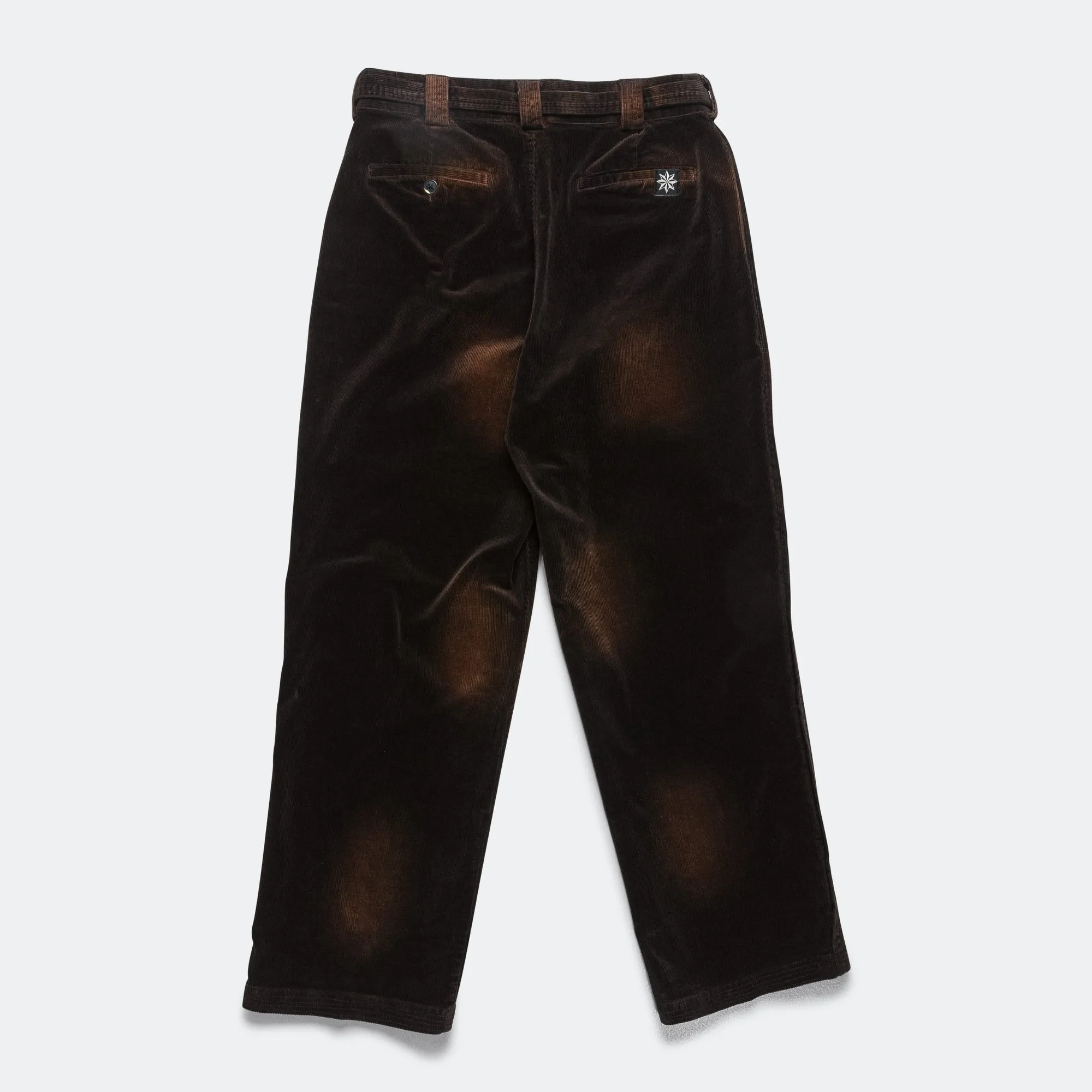 Pleated Work Pant - Washed Brown