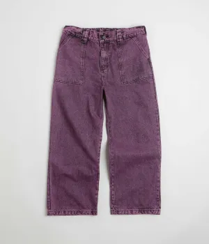 Poetic Collective Painter Pants - Purple Acid Wash Denim