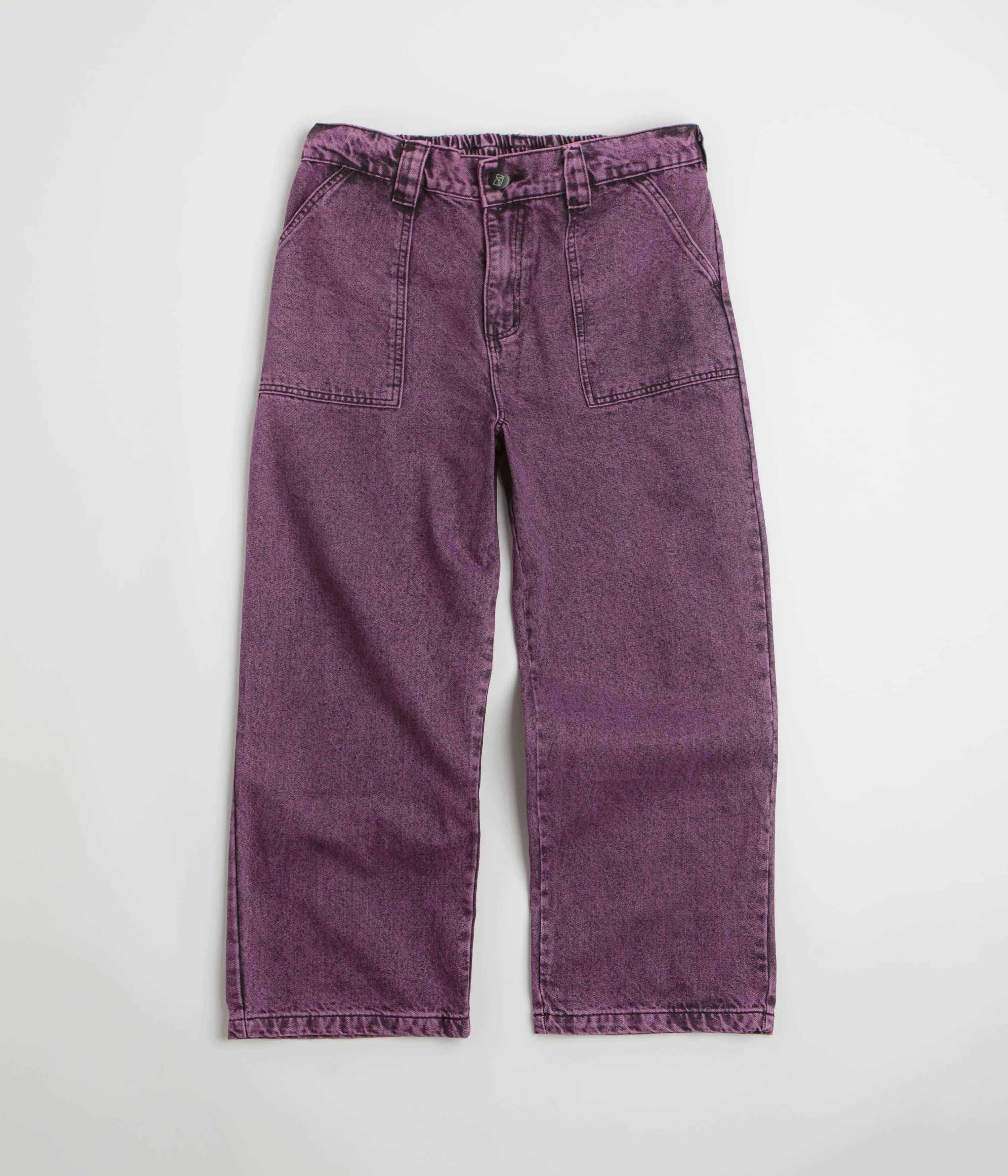 Poetic Collective Painter Pants - Purple Acid Wash Denim