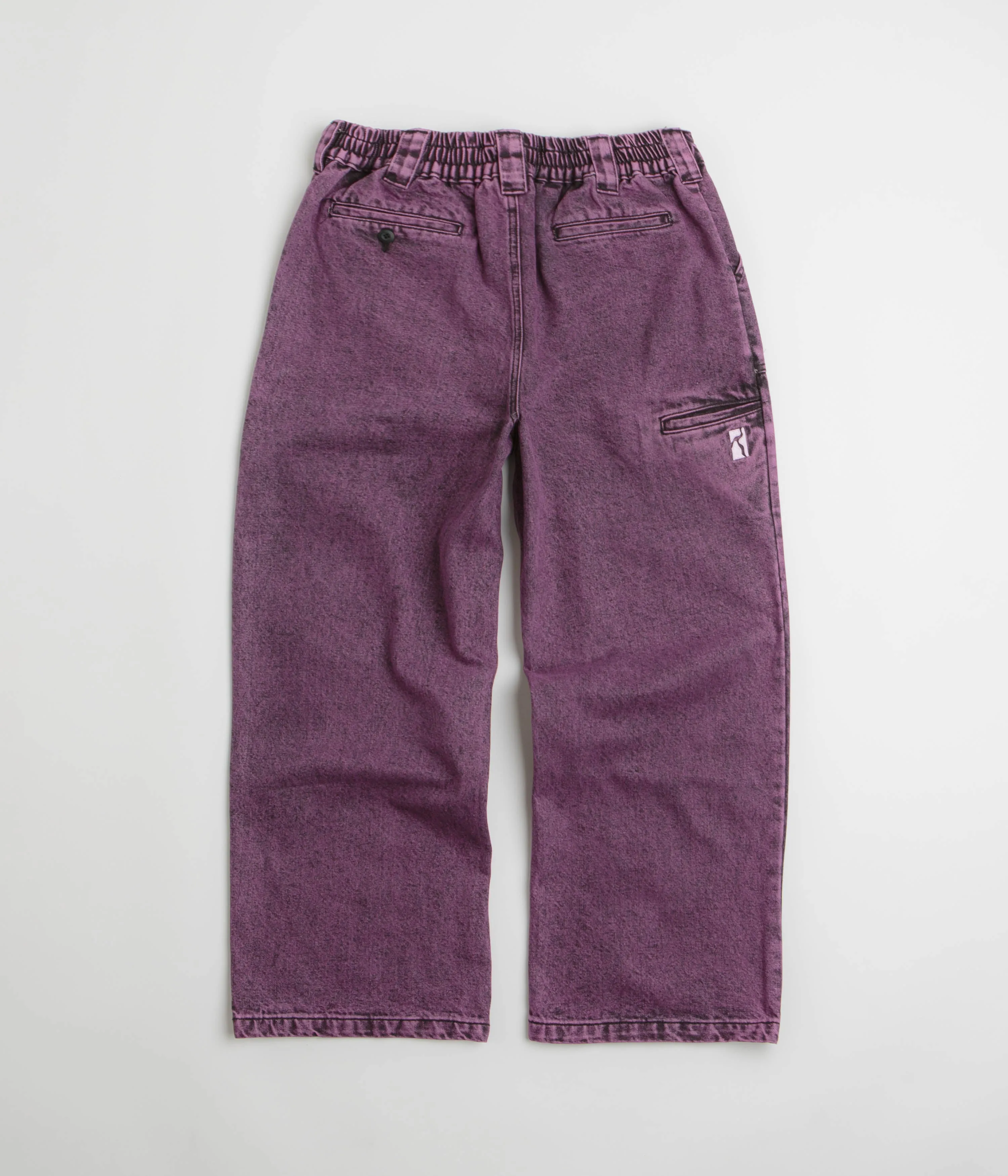 Poetic Collective Painter Pants - Purple Acid Wash Denim