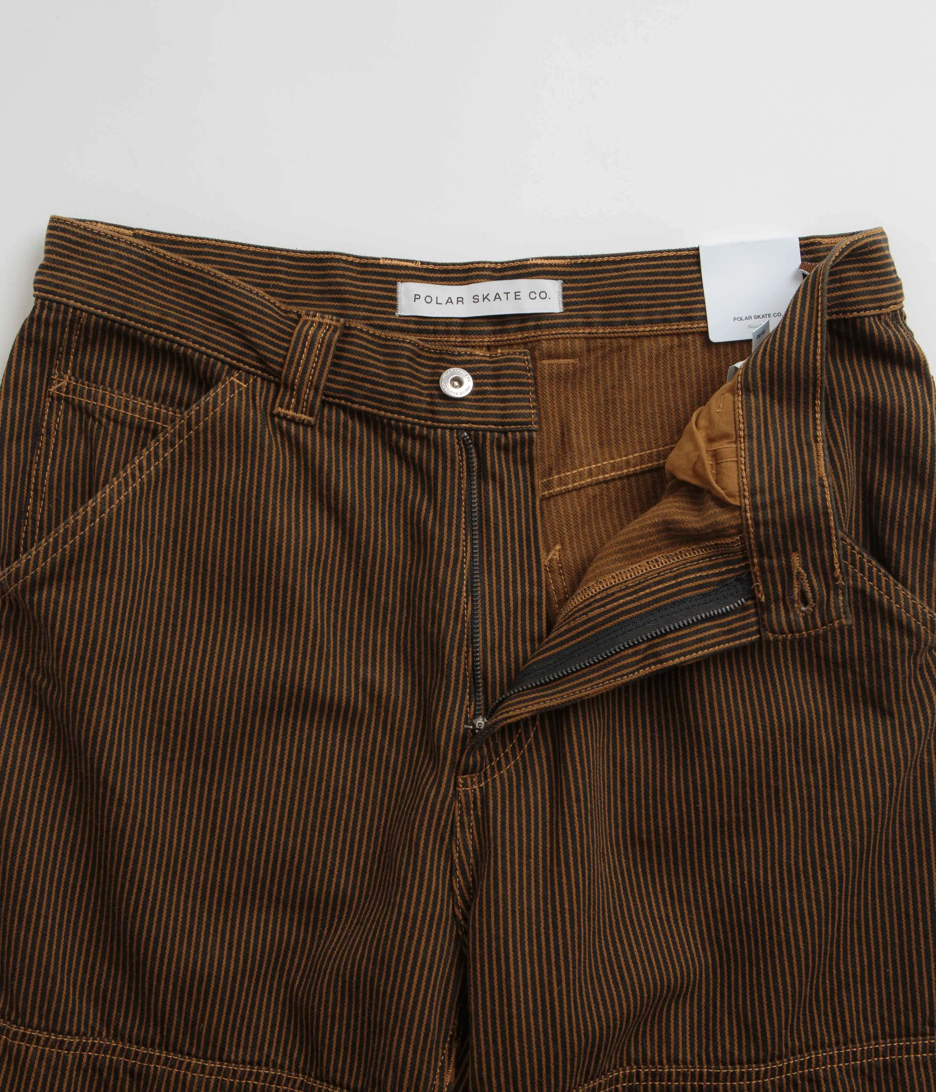 Polar 93 Hickory Stripe Work Pants - Rust