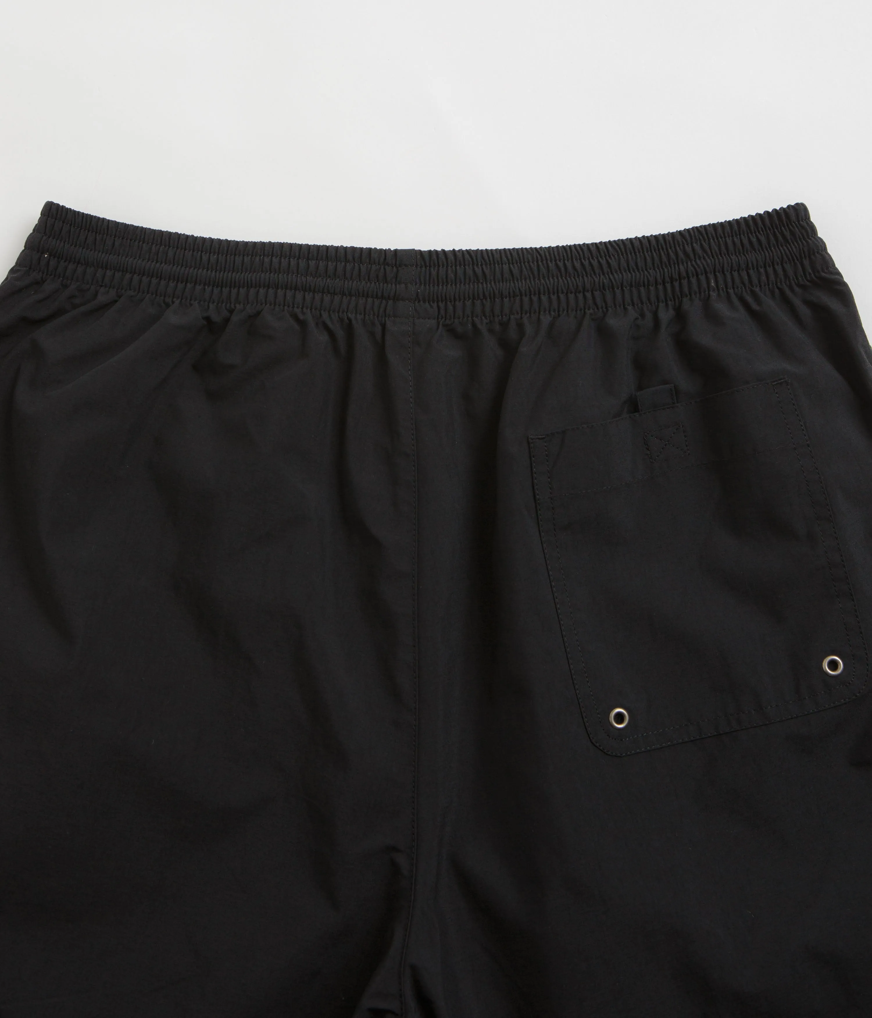 Polar Square Stripe Swim Shorts - Black / Jade Green