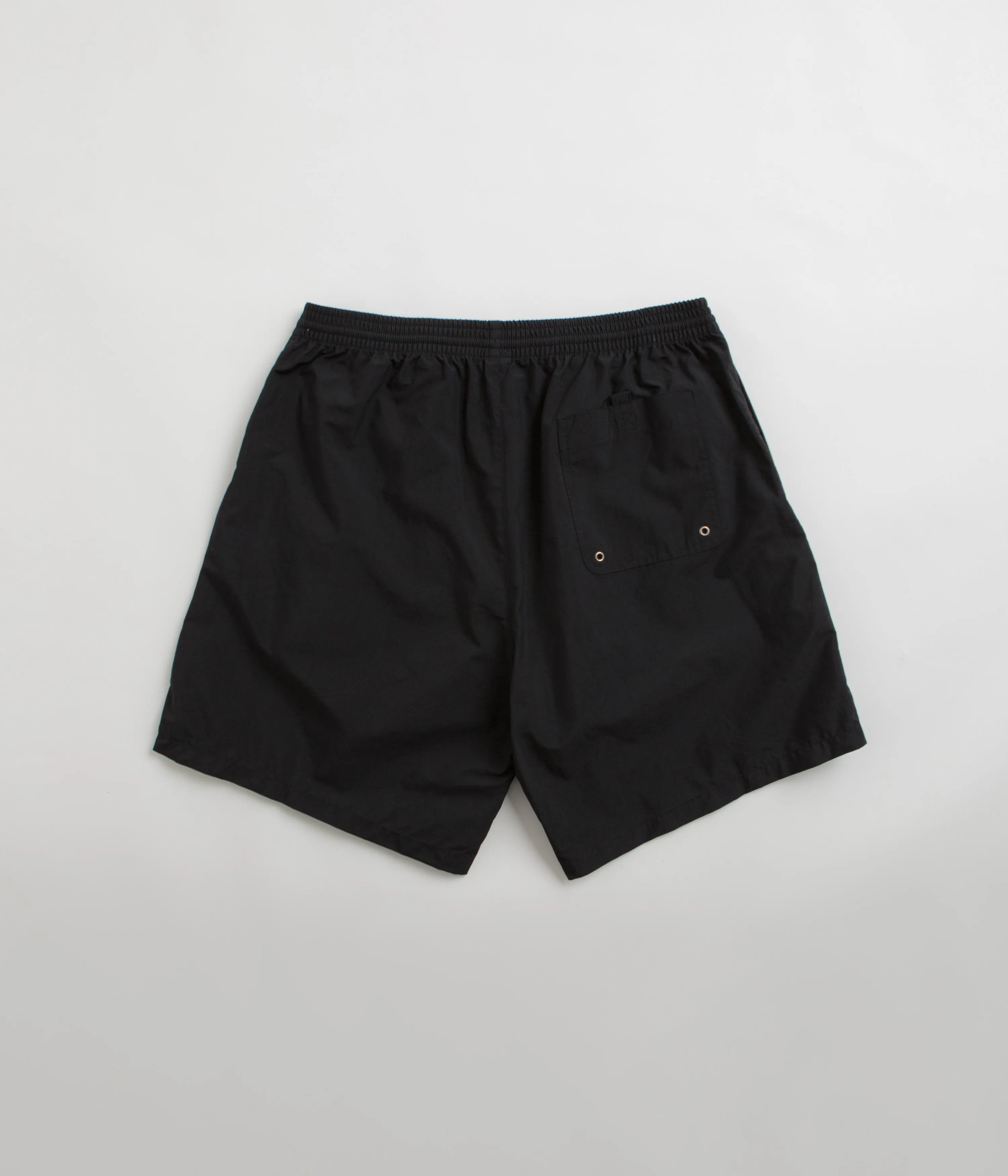 Polar Square Stripe Swim Shorts - Black / Jade Green