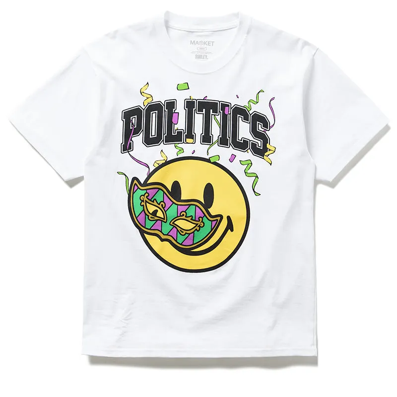 Politics x Market Smiley Mask Tee - White